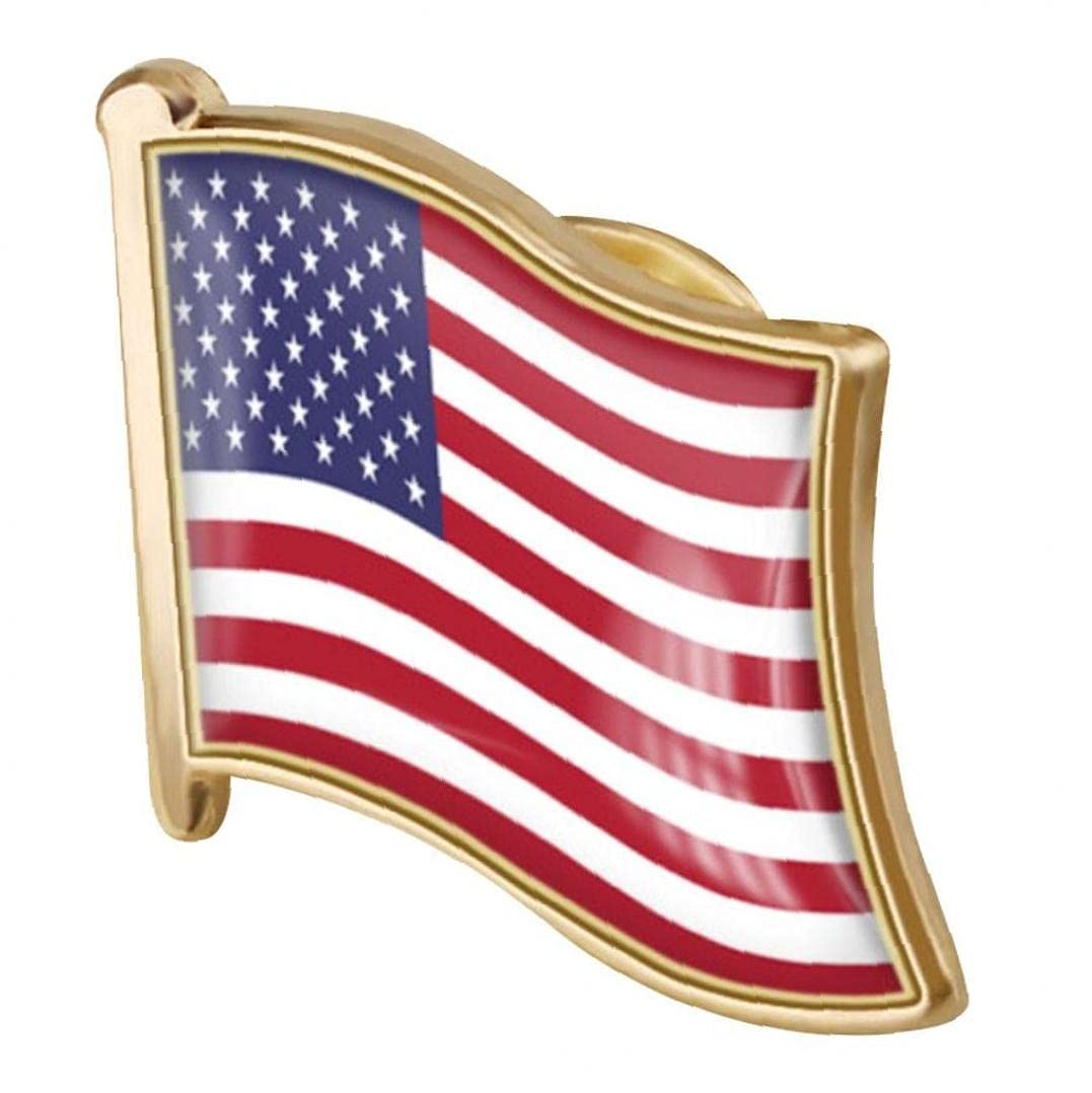 Zonster 1pc American Flag Pin Badge Metal Lapel Pin Brooch Usa United States of Flag Lapel Pin Novelty Accessory