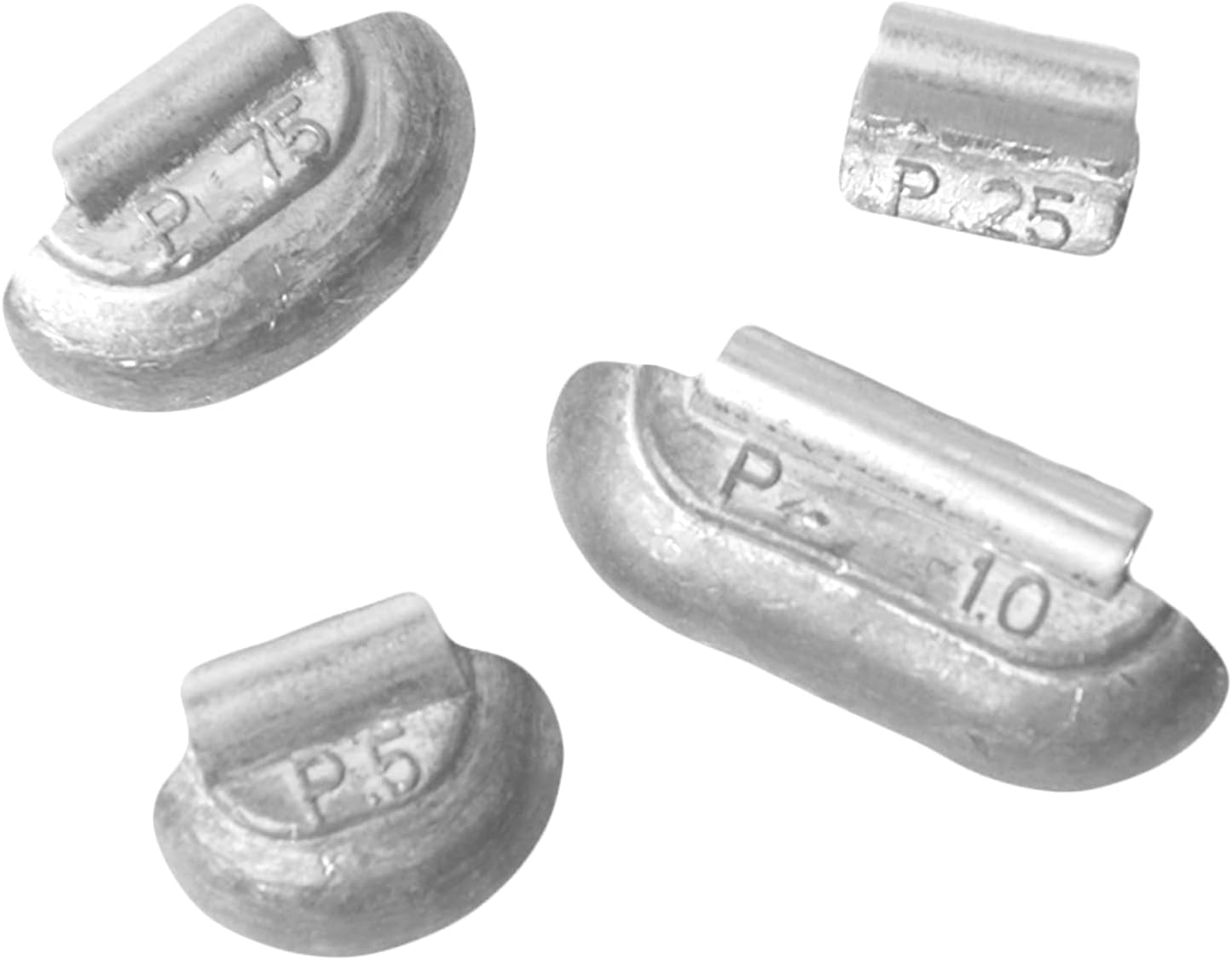 Wheel Weights Lead Clip on Tire Weights, P-Series 0.25-1.00 oz, 30 Pcs Each Weight,Total 120 Pcs/Box, Accurate Tolerances, Suitable for Full-Size Pickups, SUVs, Vans, and Passenger Cars