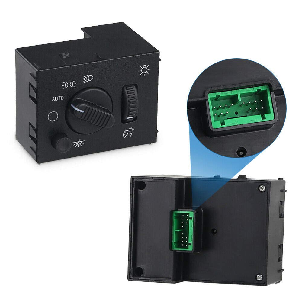 Headlight Switch Headlamp Dimmer Switch Compatible with Chevy Silverado Suburban Tahoe Avalanche GMC Sierra Yukon Cadillac Escalade | Replace# 19381535, 15176678, 15194803