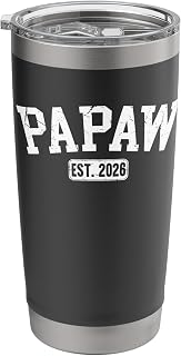 Promoted To Papaw Est 2026 Grandpa To Be First time Grandpa Stainless Steel Insulated Tumbler
