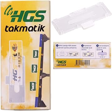 Hgs Etiket Kabı Şeffaf Yapıştırmalı Sert Plastik Hgs Takmatik