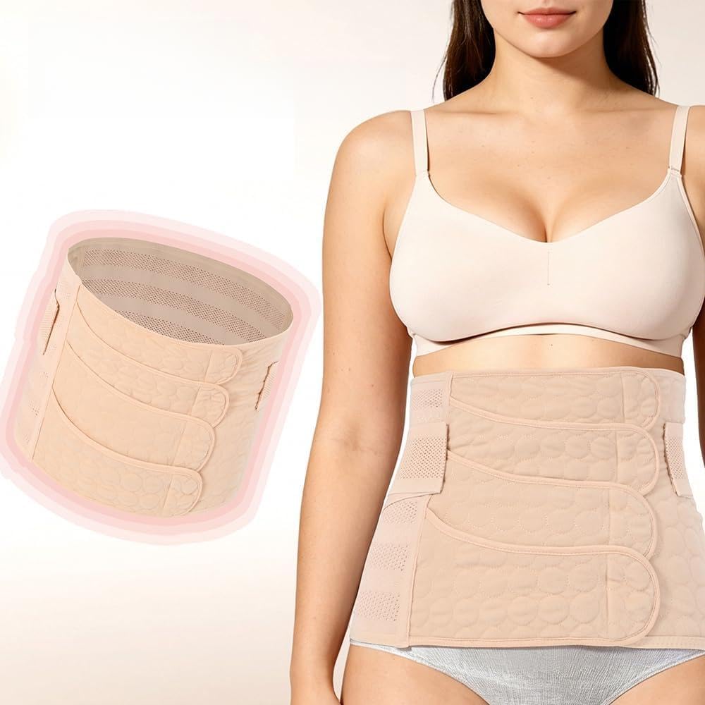 Lit-Pack Belly Abdomen Pelvis Postpartum Belt Body Recovery Belly Slim After Childbirth Belt Girdle Belly Binder (skin, Medium)-image-23