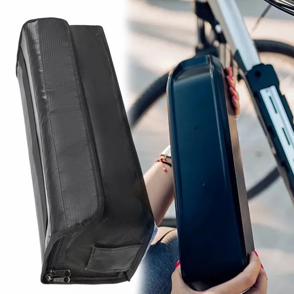 Ebike Akku Tasche Feuerfest,Wasserdicht,Explosionssicher Lithium Akku Tasche Zum Aufladen,Transportieren,Lagern Es kann bis zu 49 * 15 * 15 cm Aufnehmen