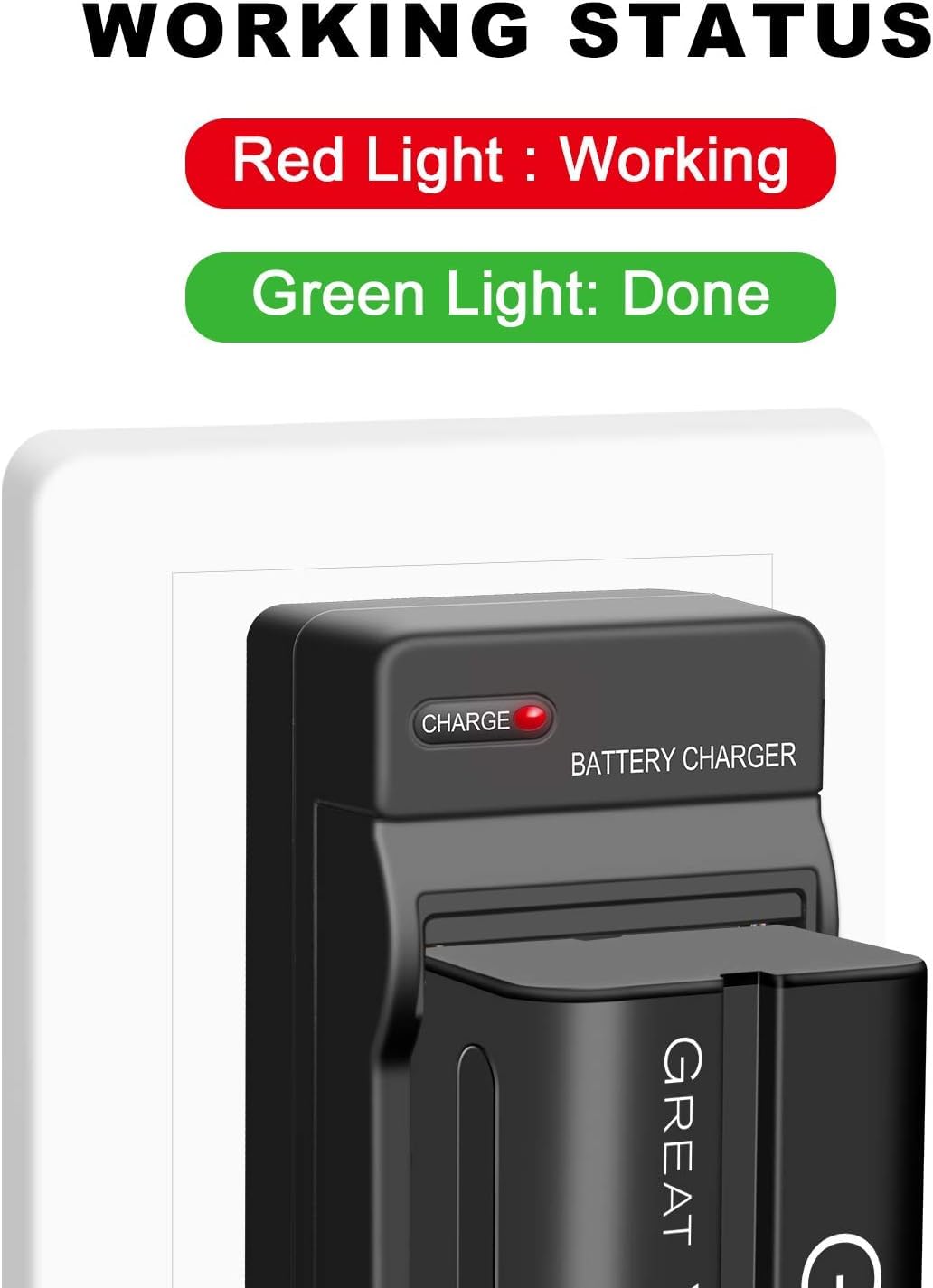 GVM Video Light Power Supply Accessories for LED 800D 480 880RS Studio Panneau Lumineux pour Interview Spare Battery with Charger ​Plein Air Portrait Photographie Vidéo Tir Éclairage BC-75 Battery