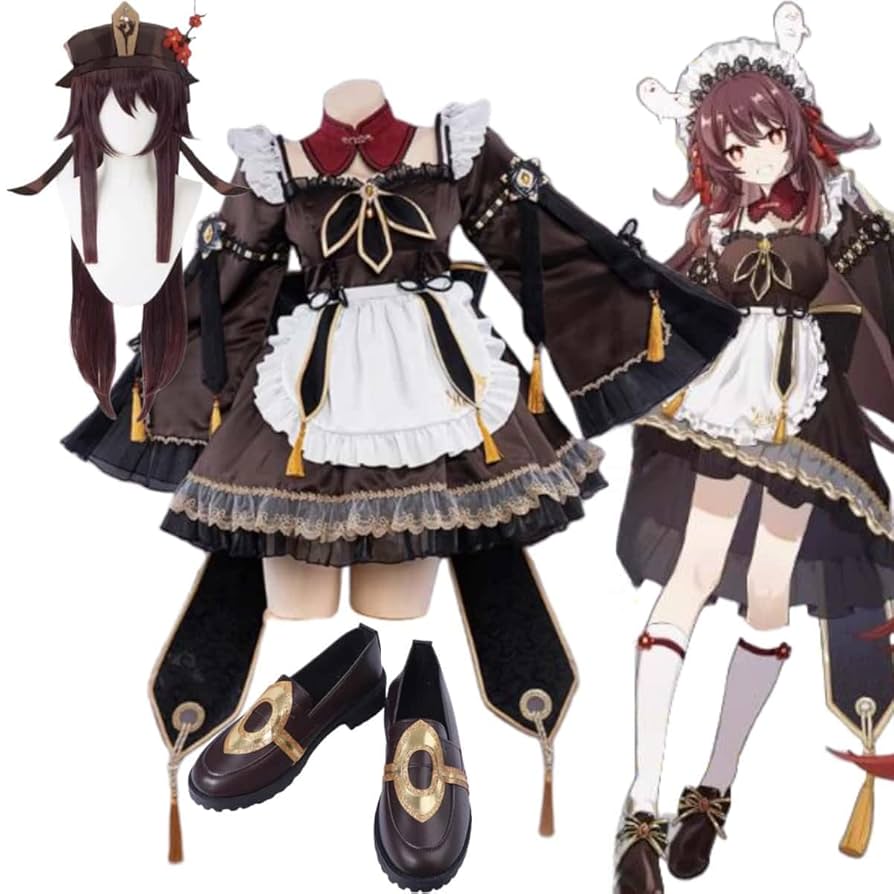 Amazon | 原神 げんしん 胡桃 フータオ) メイド服 コスプレ衣装