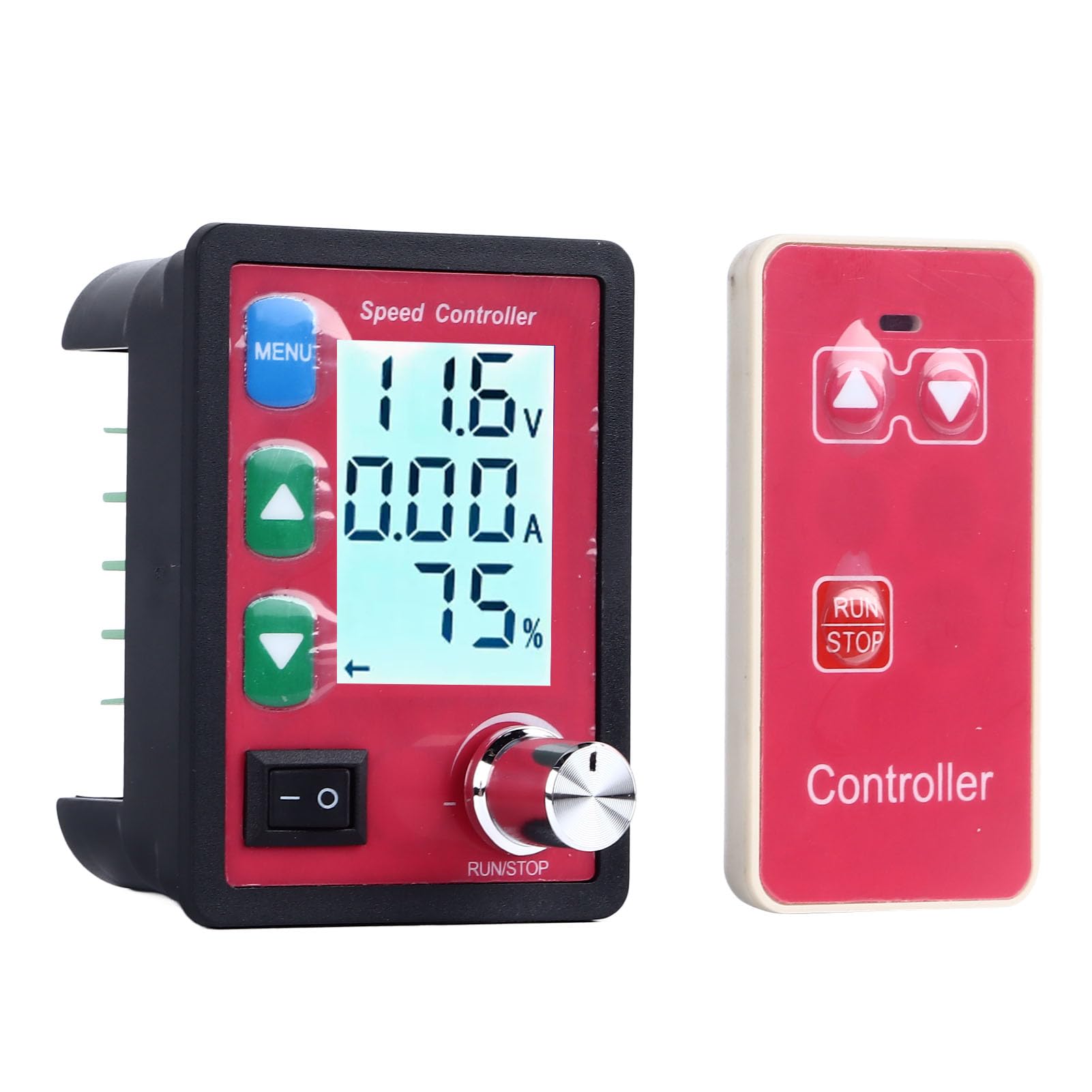 Motor Speed Controller Motor Drive Governor 11 Functions LCD Display Remote Control with Current Monitoring Overload Guard for DC 6 to 55V Control