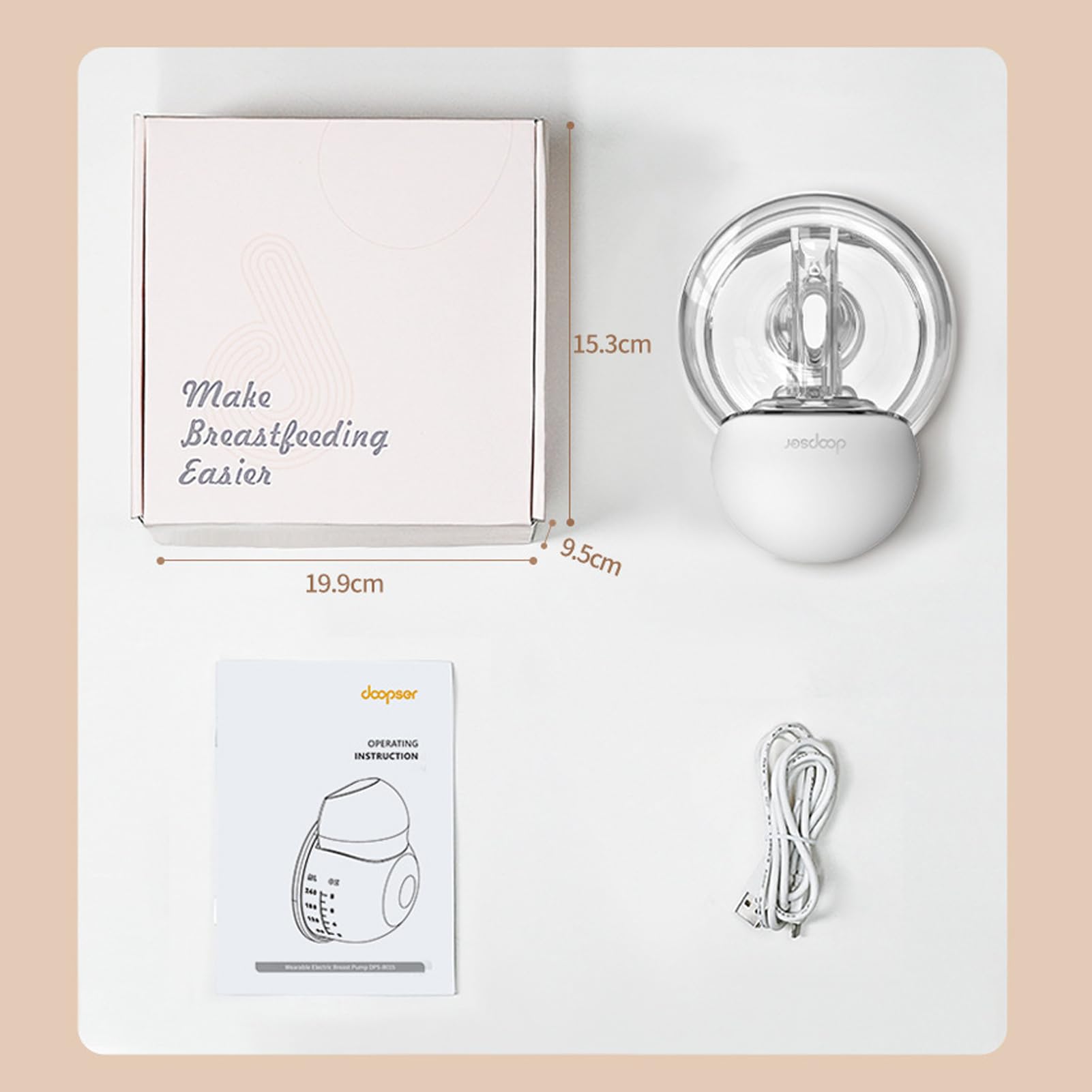 Tire-Lait électrique Portable Pompe D'allaitement Efficace à Faible Bruit pour les Mamans Qui Travaillent 3 Modes pour les Voyages à Domicile Comprend un Collecteur de Lait Mères Qui Allaitent
