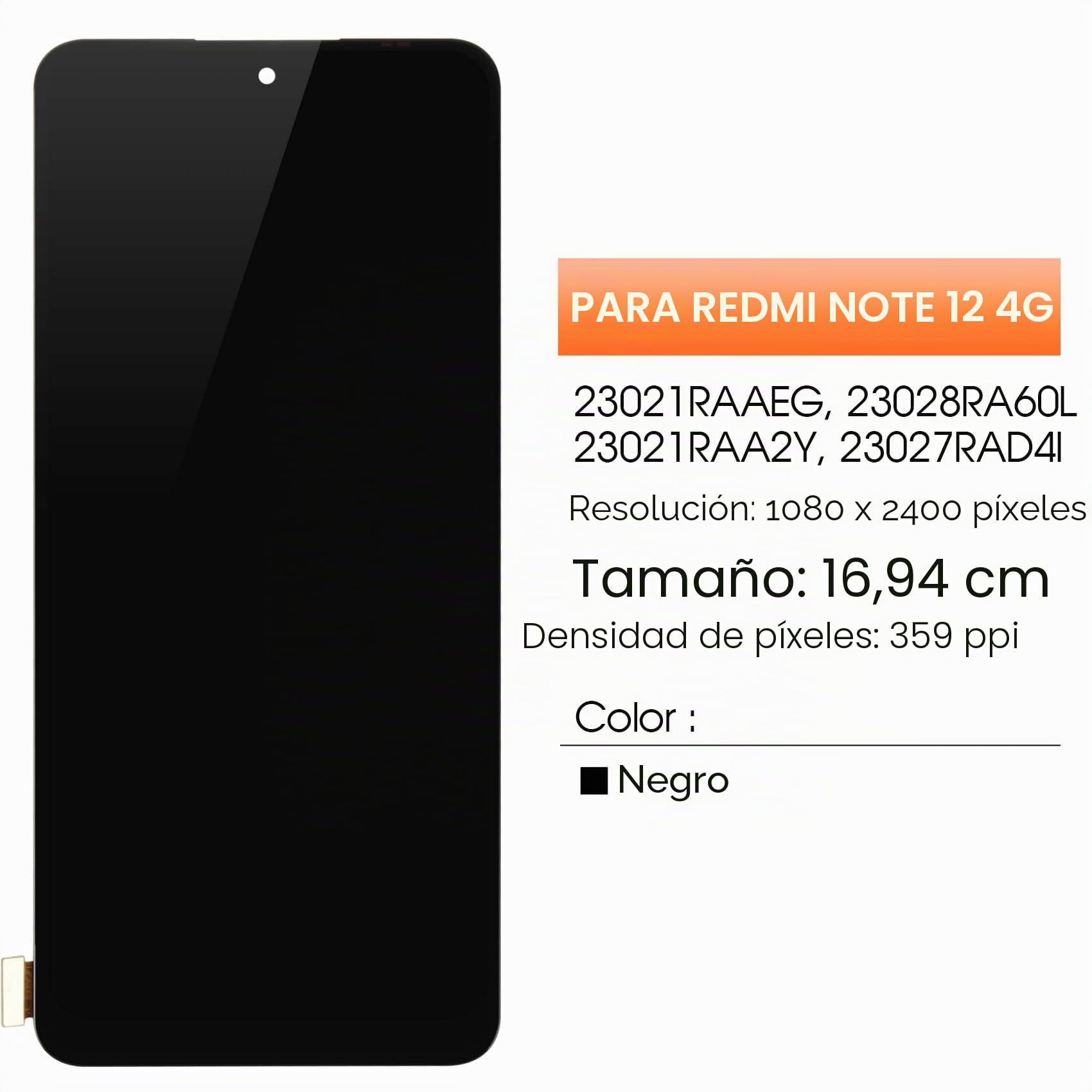 AGCUT Pantalla LCD para Xiaomi Redmi Note 12 4G / 5G LCD Display para Xiaomi Poco X5 Display 23021RAAEG 22111317I Touch Screen Digitizer Reemplazo Assembly + Reparación Herramientas (negro)