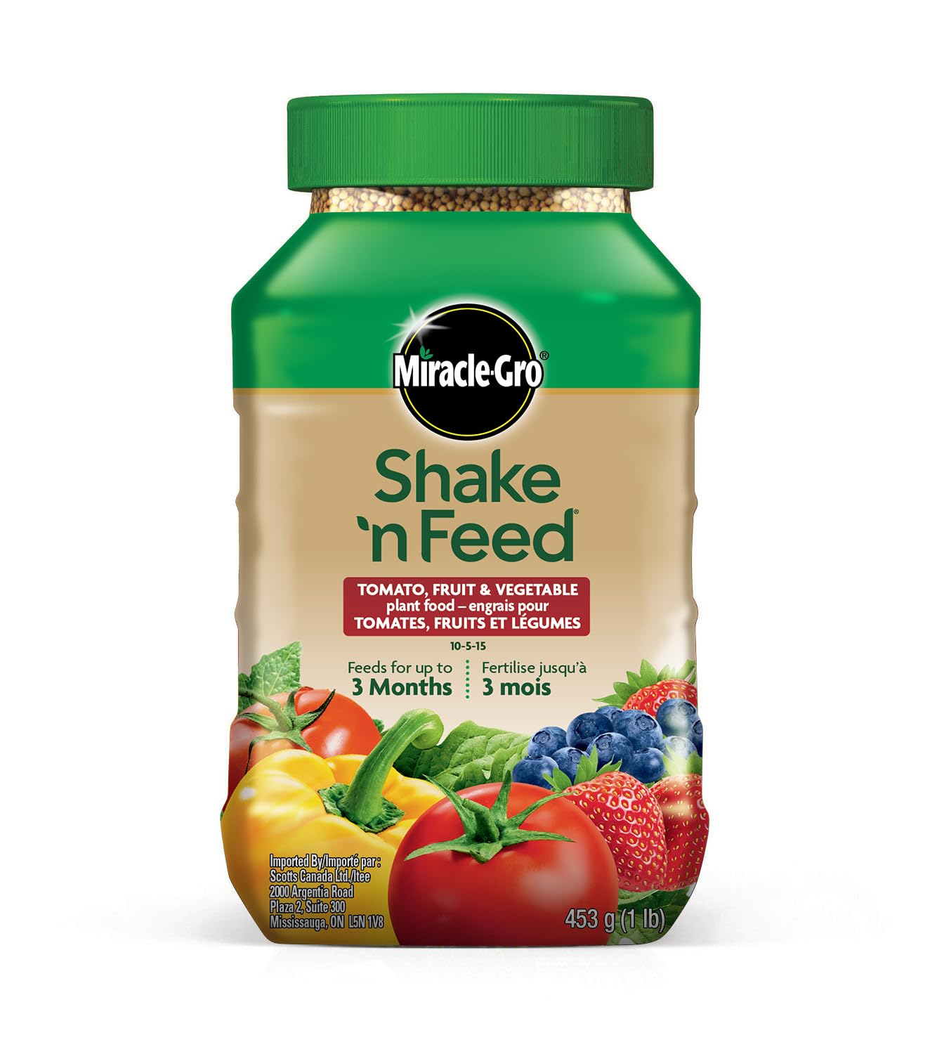 Miracle-Gro Shake N Feed Tomato, Fruits & Vegetables Plant Food 10-5-15 453g