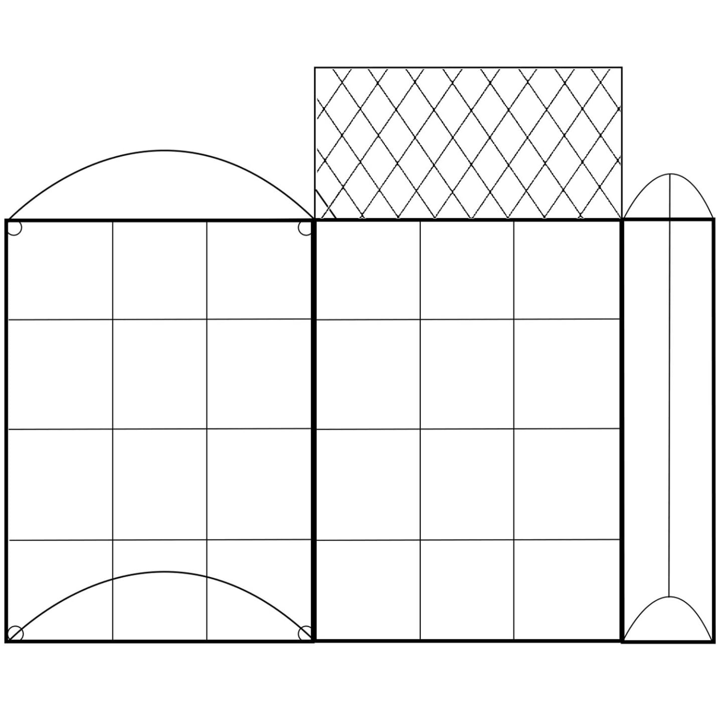IDMarket - Kit Completo di 3 vasche modulari in Metallo per orto e Serra di pomodori + Traliccio + Copertura