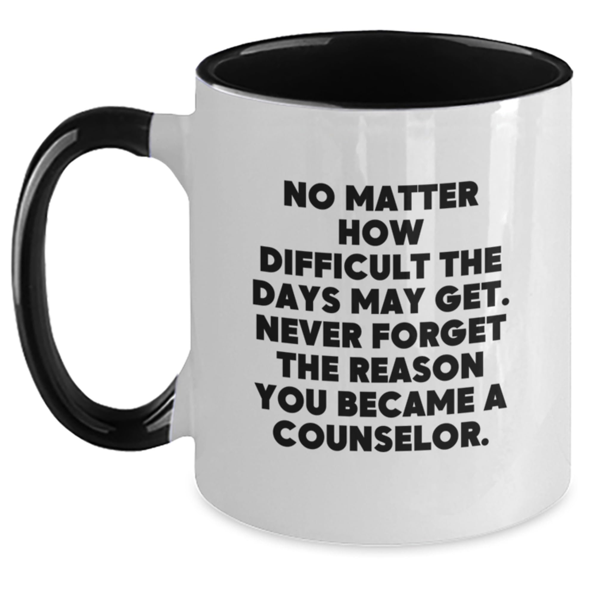 Funny Counselor Gifts from Family - Inspirational Two Tone Coffee Mugs for Christmas Uniqu — funny ceramic mug from ShopProudGifts