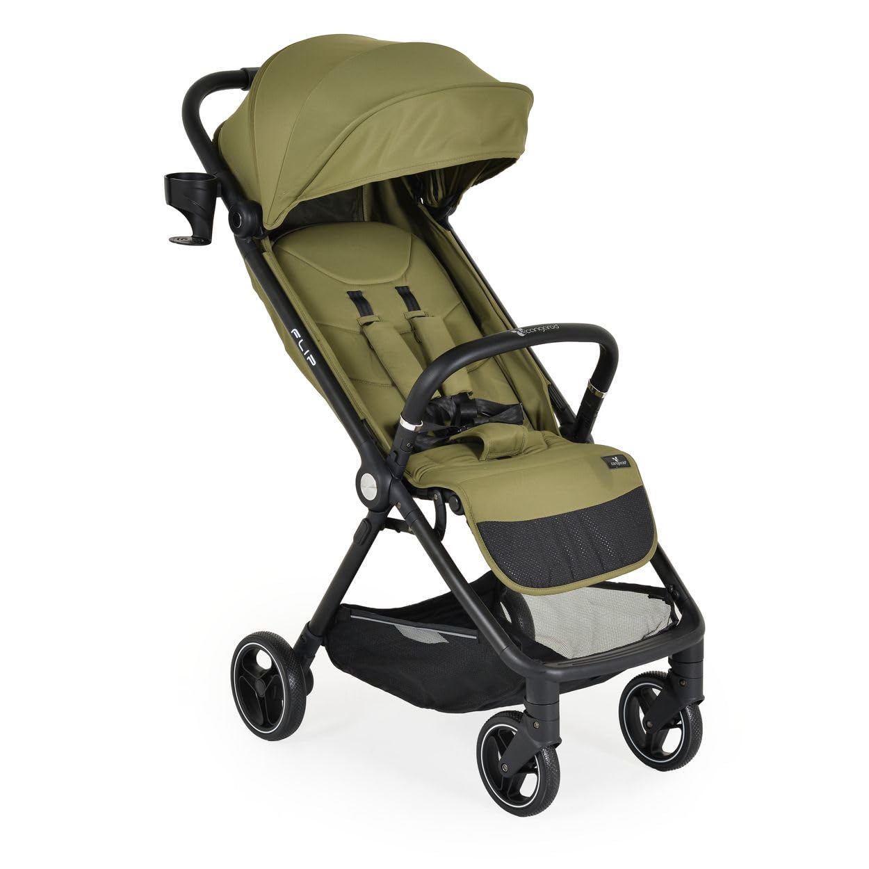 Cangaroo Kinderwagen, Sommerbuggy Flip klappbar Getränkehalter Korb Stoßdämpfer grün
