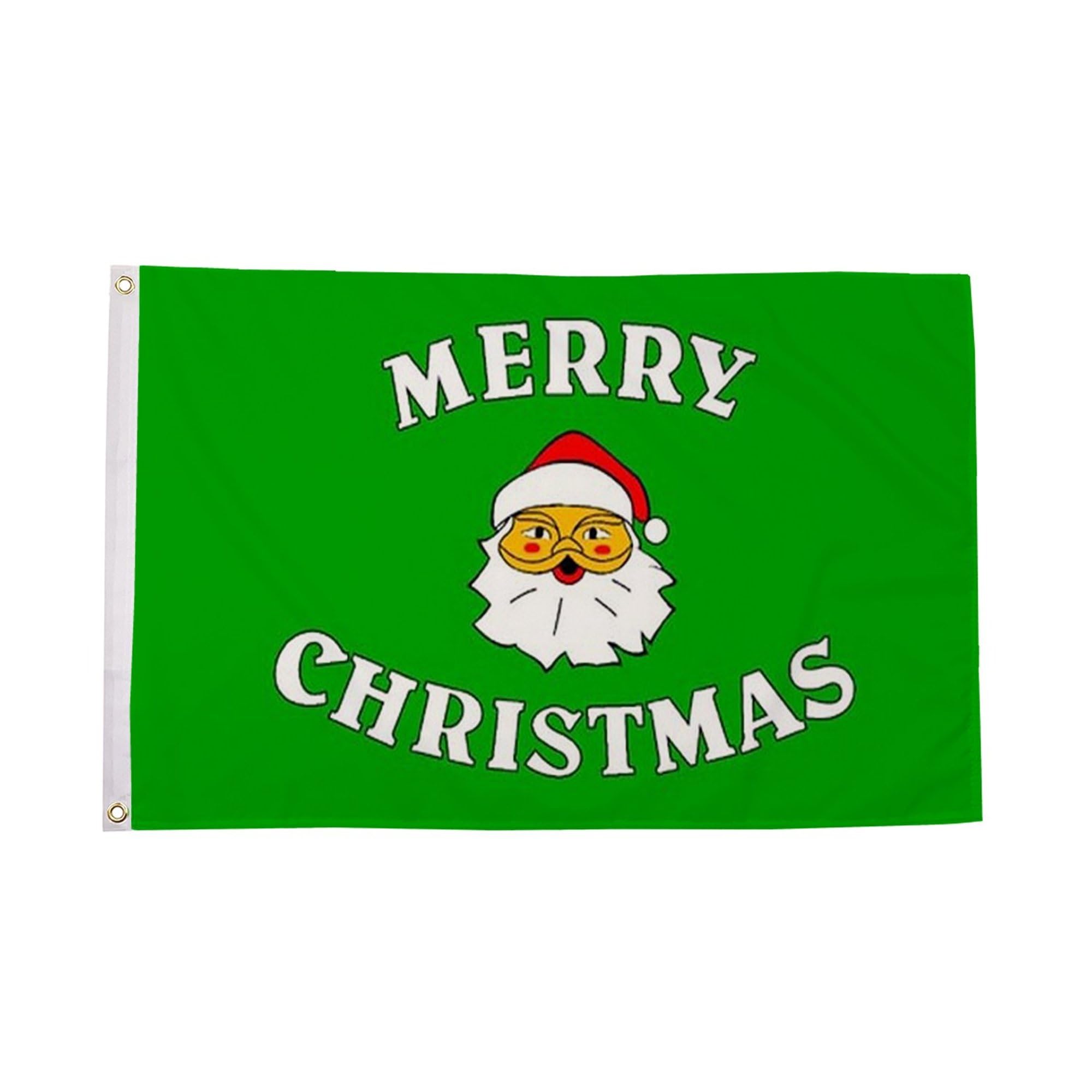 Flagtex Christmas Flag Merry Christmas Green 5ft x 3ft (150cm x 90cm) - Traditional Christmas Decorations for Garden Outdoor Indoor, Classic Holiday Banner in Festive Green Theme โ image 1