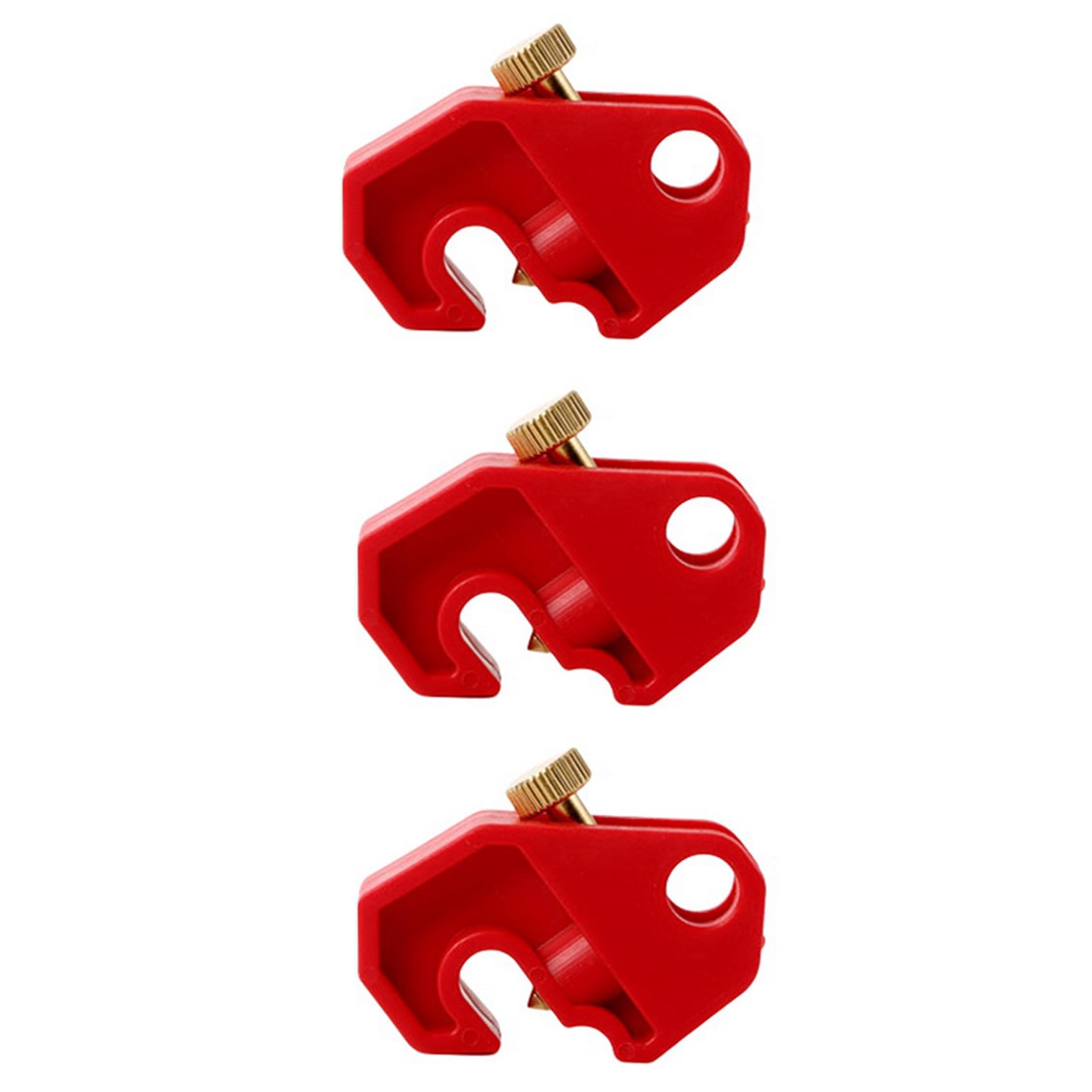 Jnchdghwa Red 3X Circuit Breaker Lockout Device With Circuit Safety Lock Universal Single And Multi Pole Breakers, Safe