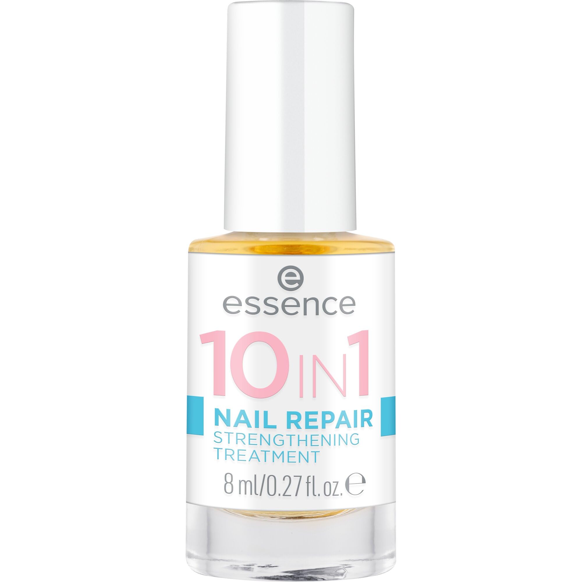 essence 10IN1 NAIL REPAIR STRENGTHENING TREATMENT, volumizzante, rinforzante, levigante, lucida, traslucida (8ml)