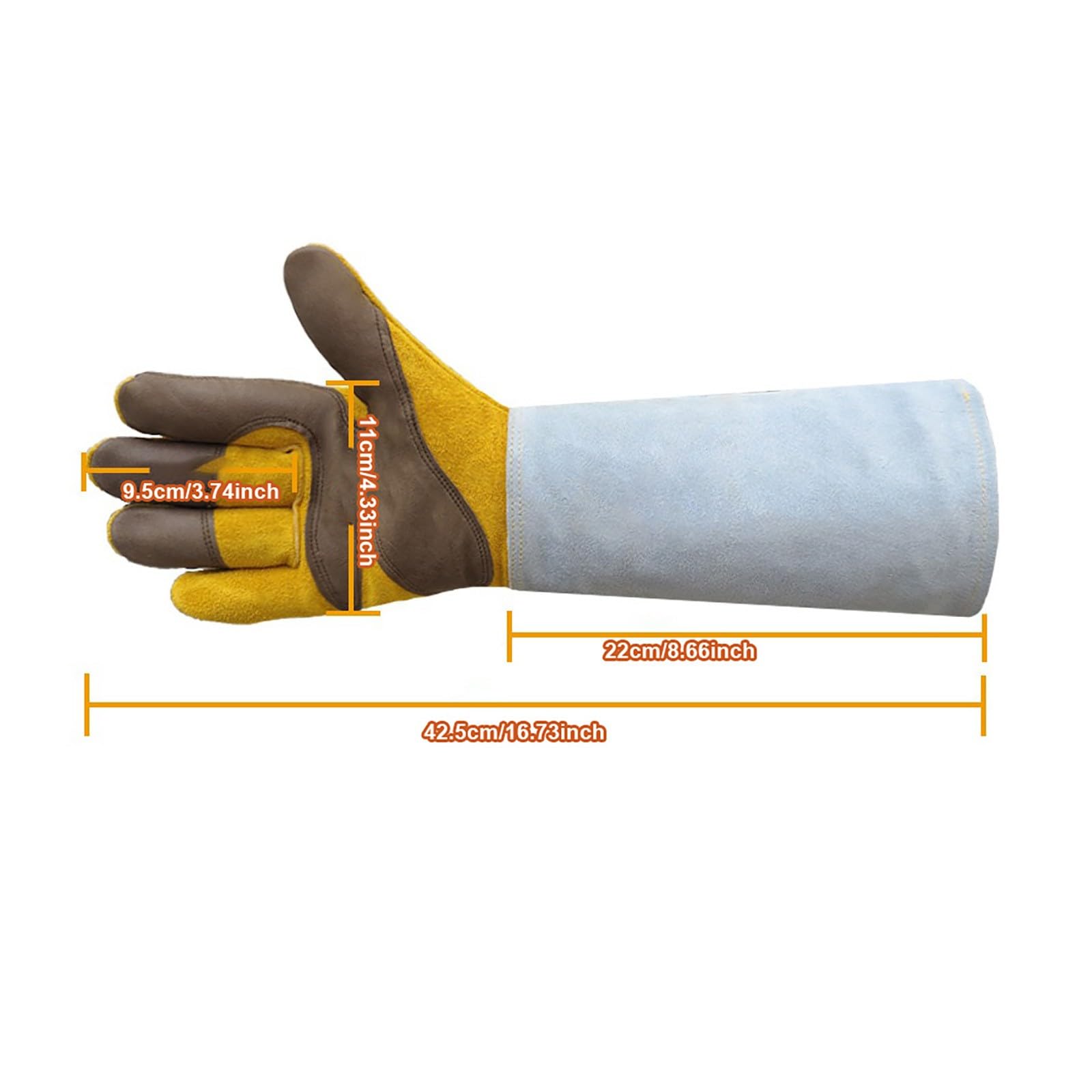 Gants de jardinage anti-poignets, en cuir de vachette imperméable, longs gants de protection pour travaux de cour, taille de rose, protection des animaux de compagnie, soudure, conception épaisse et