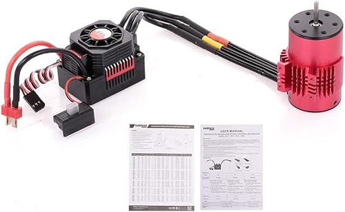 Miniatura 9 de GoolRC Surpass Hobby 3660 Motor sin escobillas y combinación ESC, motor sin escobillas de 2600 KV y ESC 60A para escala 1/10 RC Car Truck Accesorio