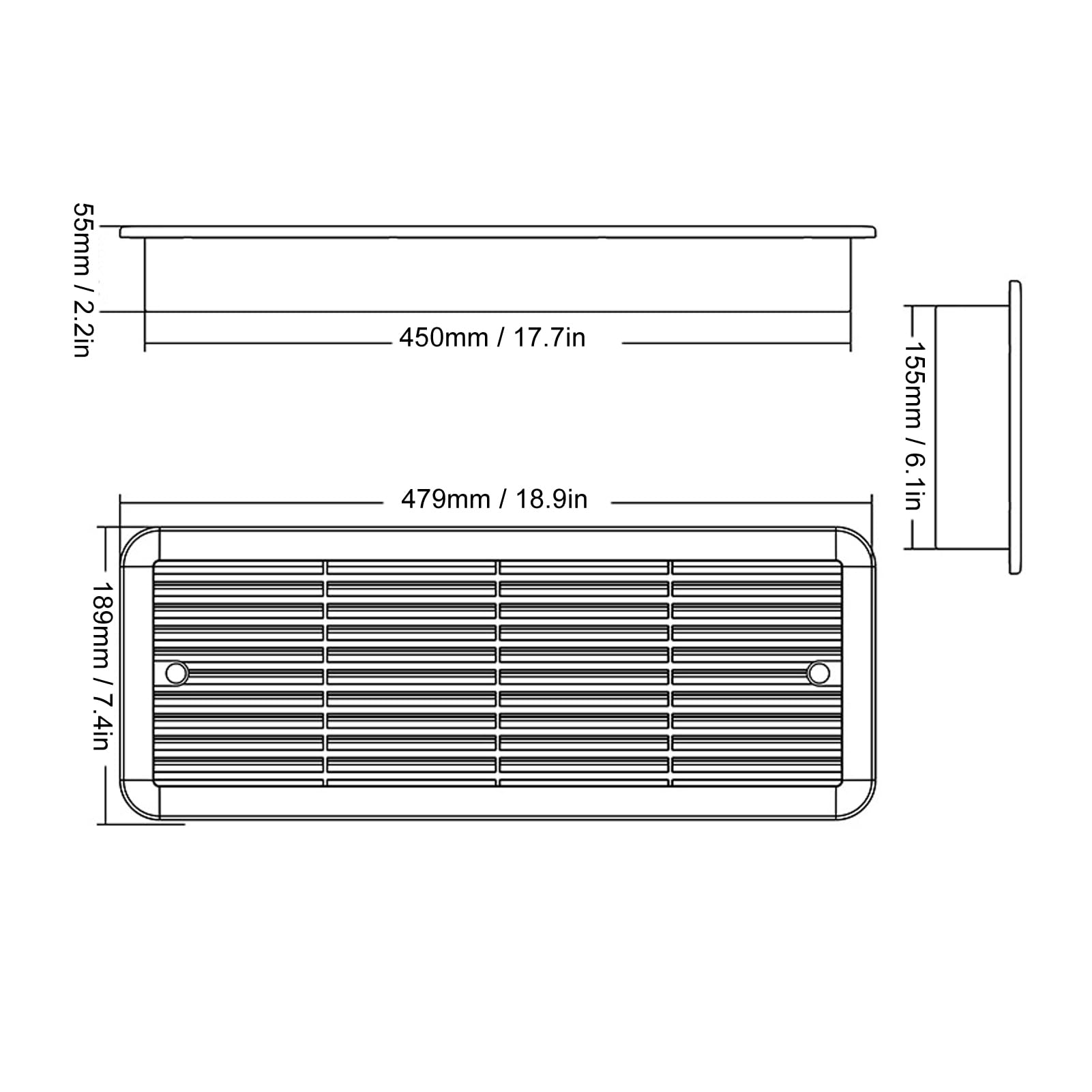 Ventilatore da frigorifero per RV 12V tre ventole silenzioso ventilatore laterale camper con rete protettiva per camper motorhome yacht barca