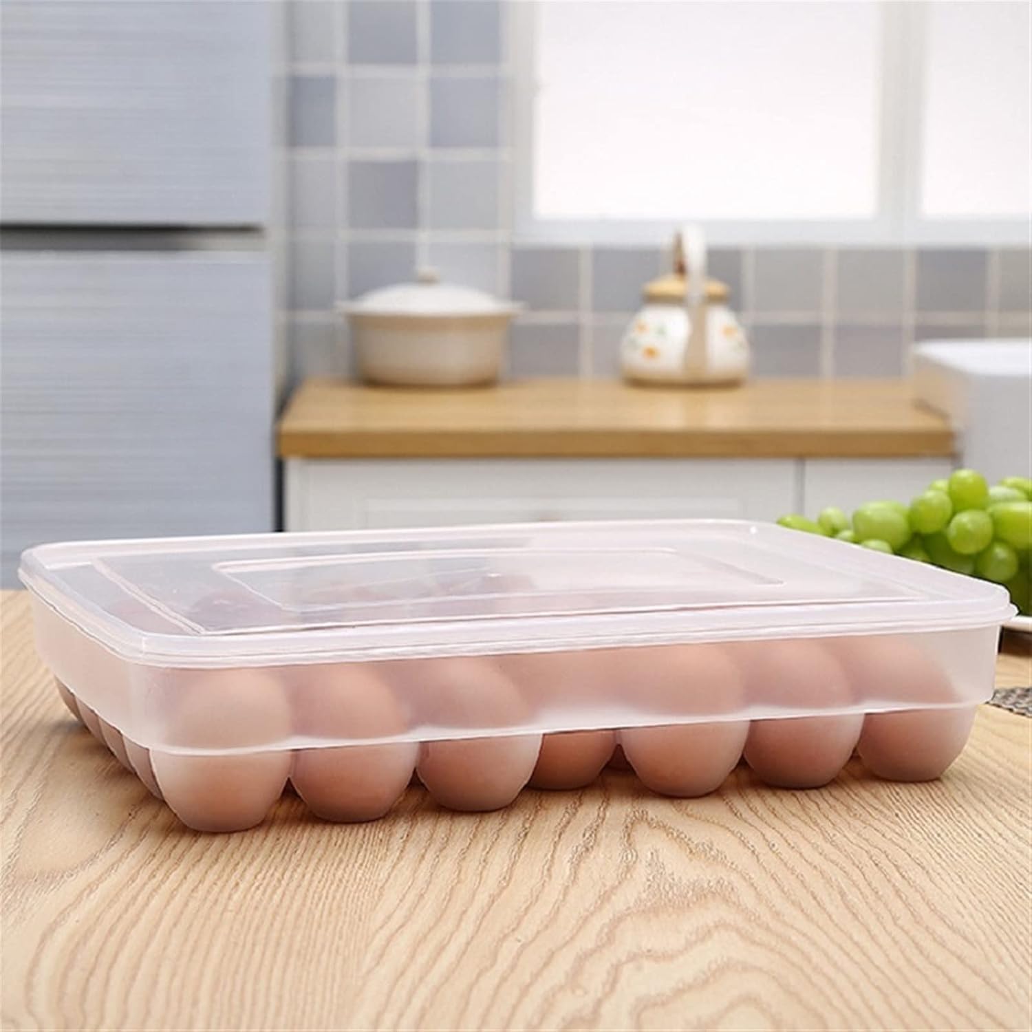 Egg Holder Kitchen Egg Storage Rack Refrigerator Organizer Box Creative Eggs Storage Box Practical Egg Container Kitchen Accessories Tray