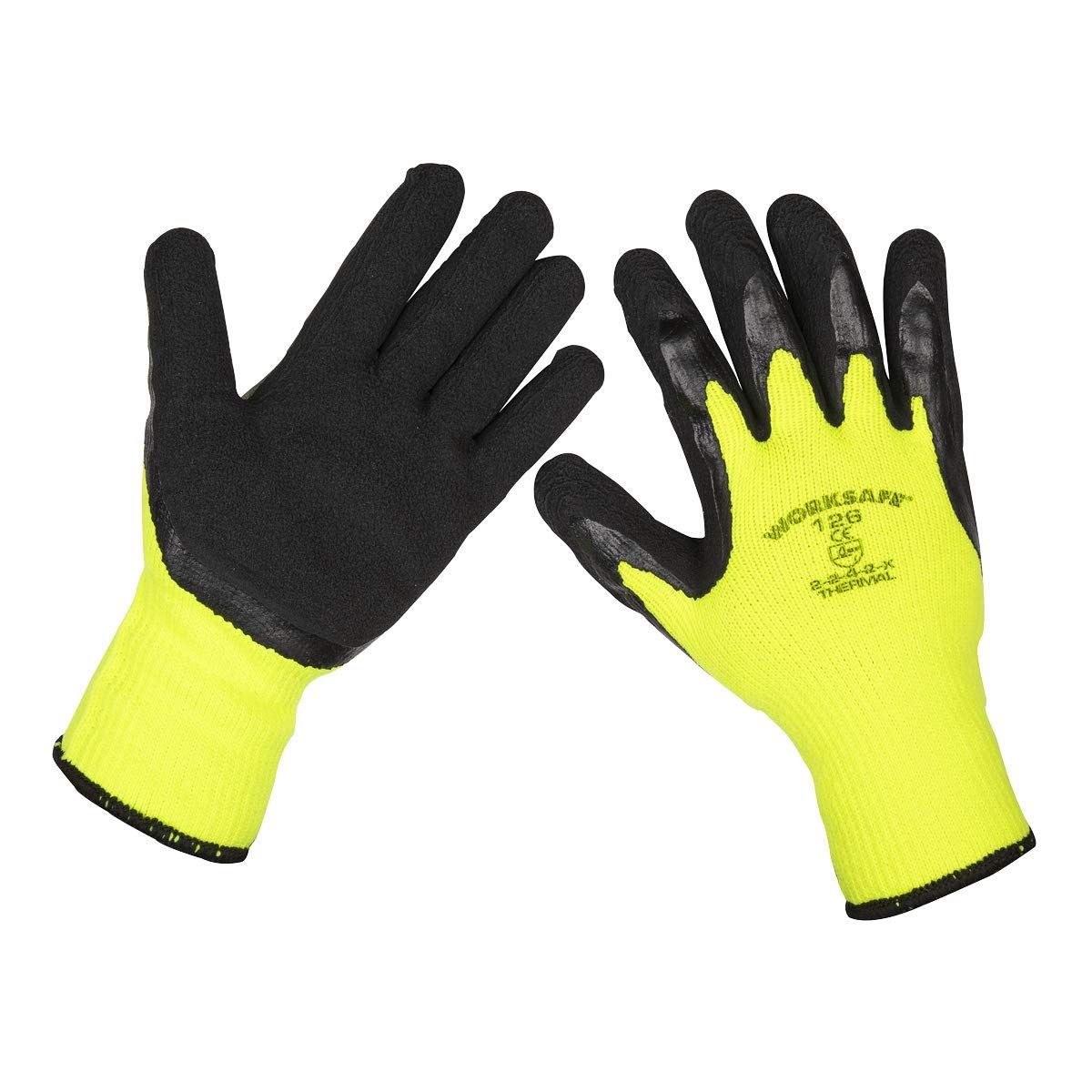 Sealey Red Worksafe 9126/12 Thermal Super Grip Gloves - Pack Of 12 Pairs
