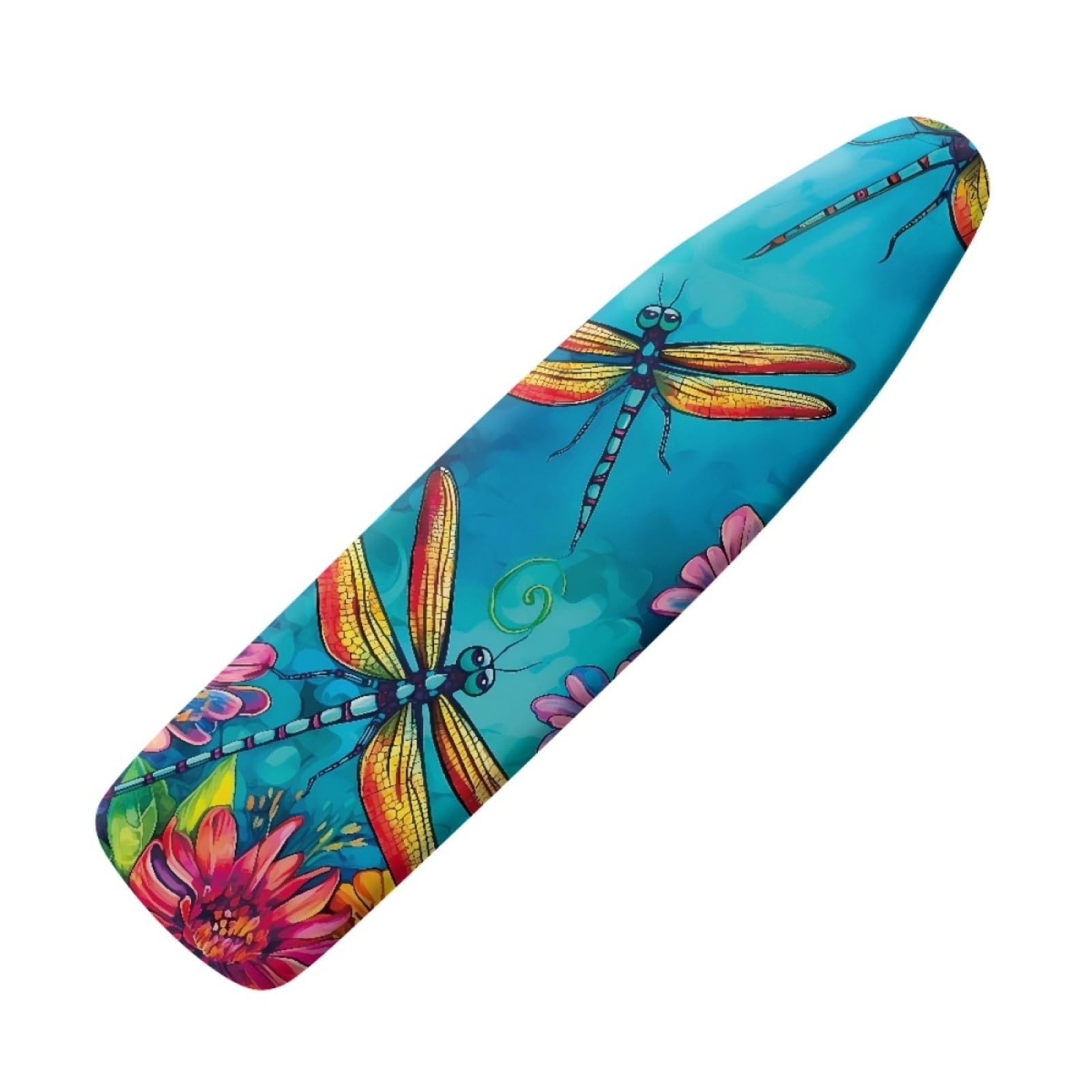 Ironing Board Covers 110 x 35cm Blue Yellow Insects Iron Board Covers and Pad Thick Resist Scorching and Staining Thick Easy Fit Iron Cover Adjustable Elastic Rope Ironing Boards Cover 110x35cm