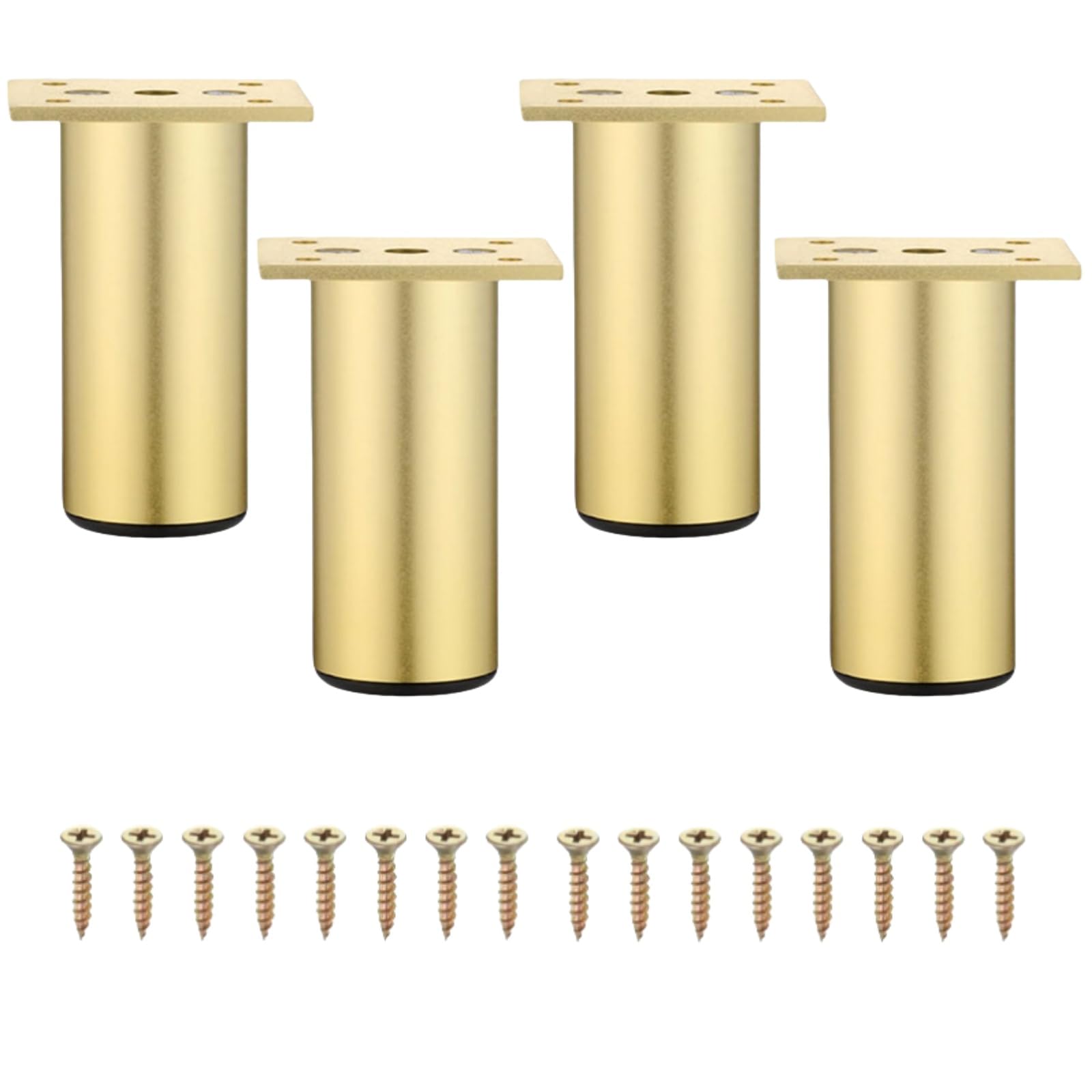 Siocok 4 Pcs Furniture Legs, 100mm Adjustable Furniture Support Feet, Furniture Legs Cabinet Feet Aluminum Alloy Kitchen Feet, for Cabinet Furniture, Office Furniture, Sofa, Metalli (Golden - 10cm)