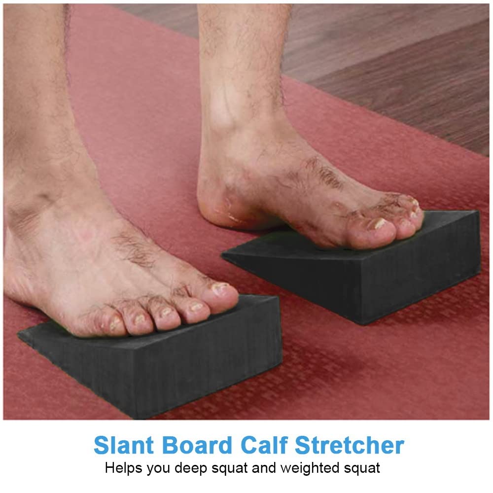 Callstick Yoga 2 Pezzi, rampa per Squat Regolabile, tavola inclinata migliorano la per Squat e stacchi