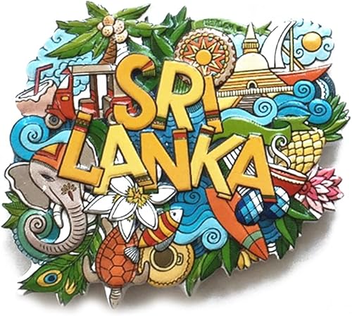 Adhesivo magnético para nevera, Sri Lanka para refrigerador, recuerdo de viaje, nevera, decoración de paisaje, para decoración del hogar y cocina