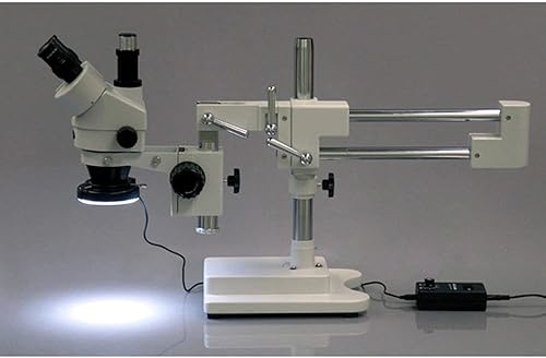 Miniatura 3 de AmScope Luz de anillo de microscopio LED-64 de 64 LED con adaptador