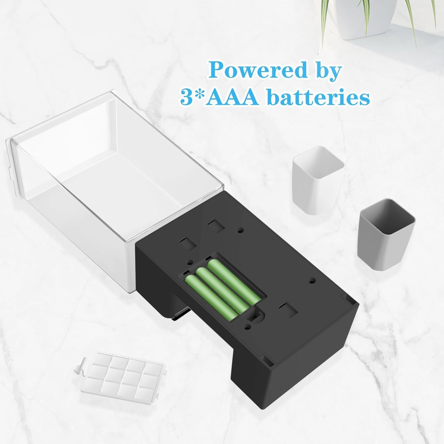 Mouthwash Dispenser for Bathroom, 26 Fl Oz Mouthwash Dispensers with Magnetic Cups, 3 Adjustable Dispensing Levels for All Age Groups Black