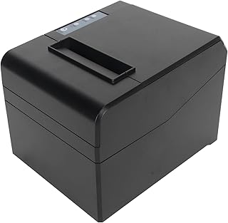 POS Printer, 80mm Thermal Receipt Printer, Restaurant Kitchen Printer with Auto Cutter, USB Serial Ethernet Interface, ESC POS Command, Support Cash Drawer for Windows Linux (US Plug)
