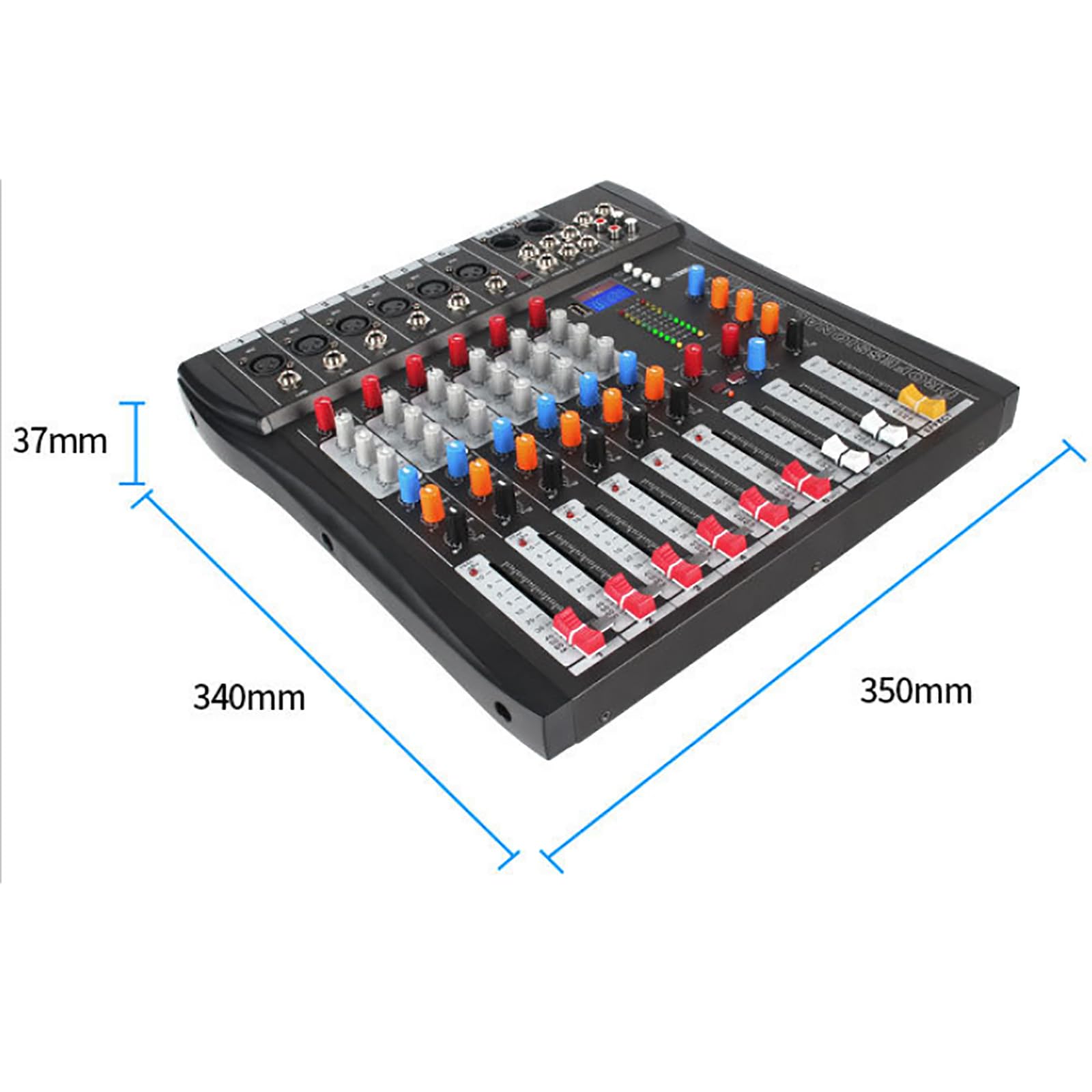 6 Mezcladores De Audio, Mezcladores De Audio Multifuncionales, 3 Segmentos De Ajuste Equilibrio/Volumen Ajustable/Procesador Reverberación Digital Incorporado para Salas De Conferencias
