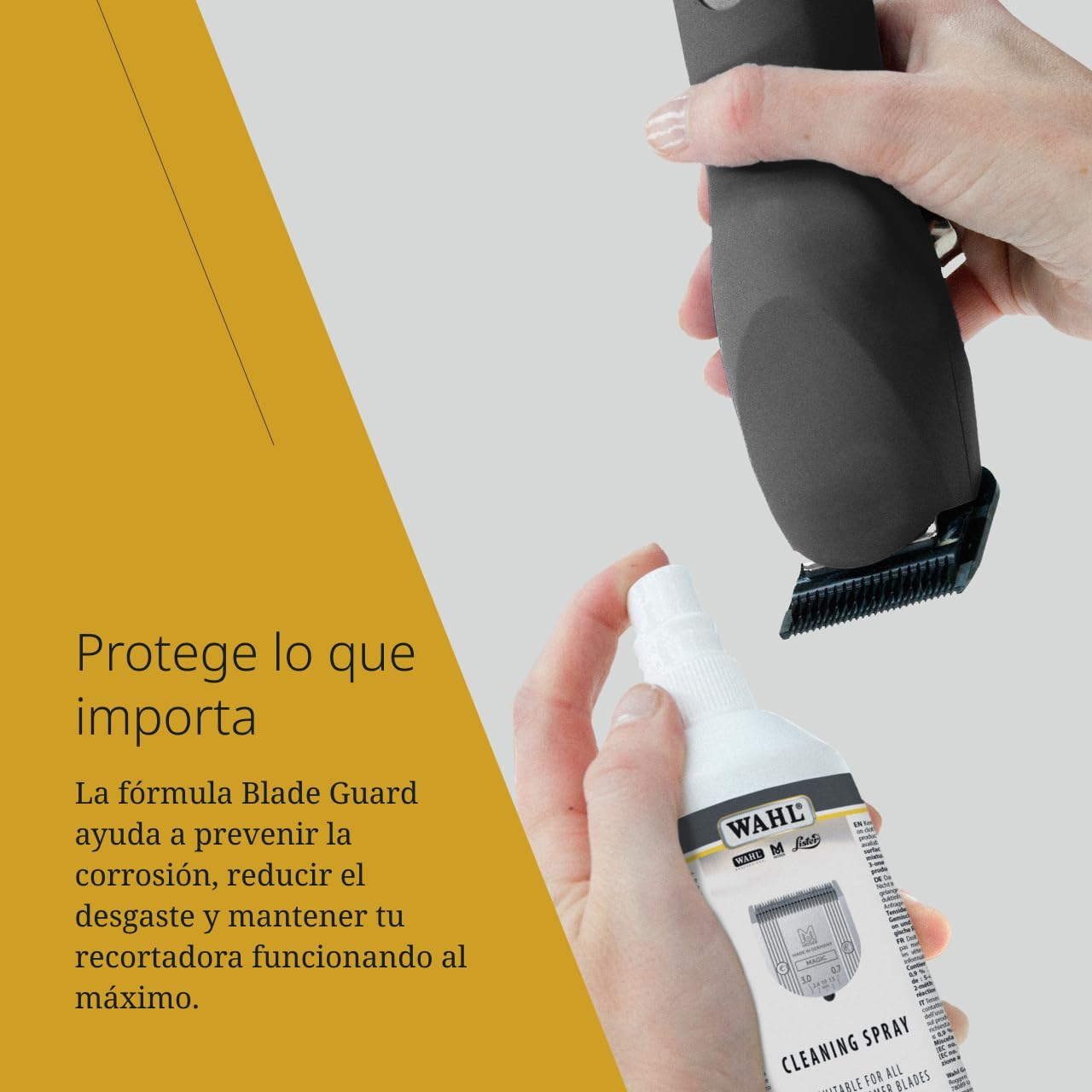 Wahl Spray Limpiador para Cuchillas de Cortapelos, 250 ml | Spray Limpiador para Cuchillas, Limpia y Protege los Juegos de Cuchillas, Fórmula Segura, Prolonga la Vida Útil