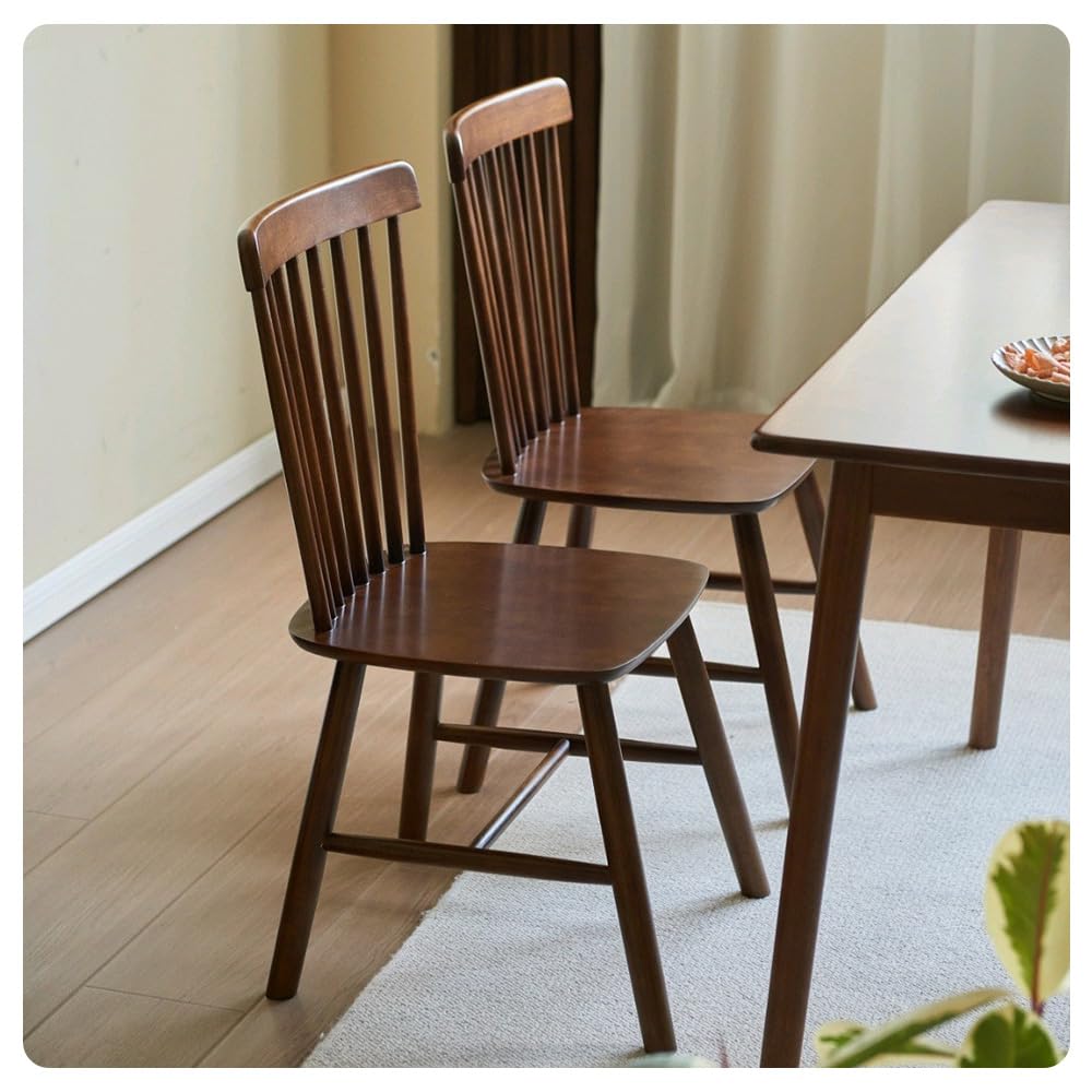 Amazon｜ダイニングチェア 2脚セット 木製ウィンザーチェア 人間工学