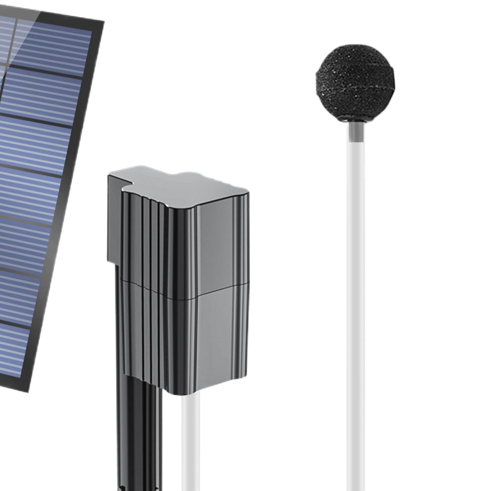 Aérateur solaire de bassin avec pompe – 2,5 W étanche | Étang, piscine à poissons, enrichissement en oxygène, économie d'énergie | Ensemble de pompe solaire d'aération d'étang de jardin d'entretien de