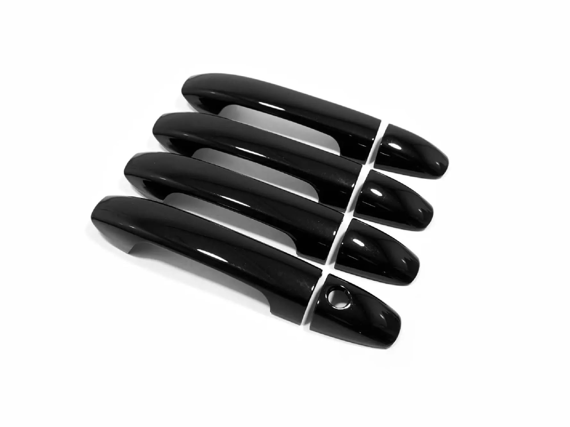 JTWMTY for Benz for Vito W447 V-Class 2014 2015 2016-2020 ABS Glossy Black Car Door Handle Cover Bowl Frame Trims(Style 2)