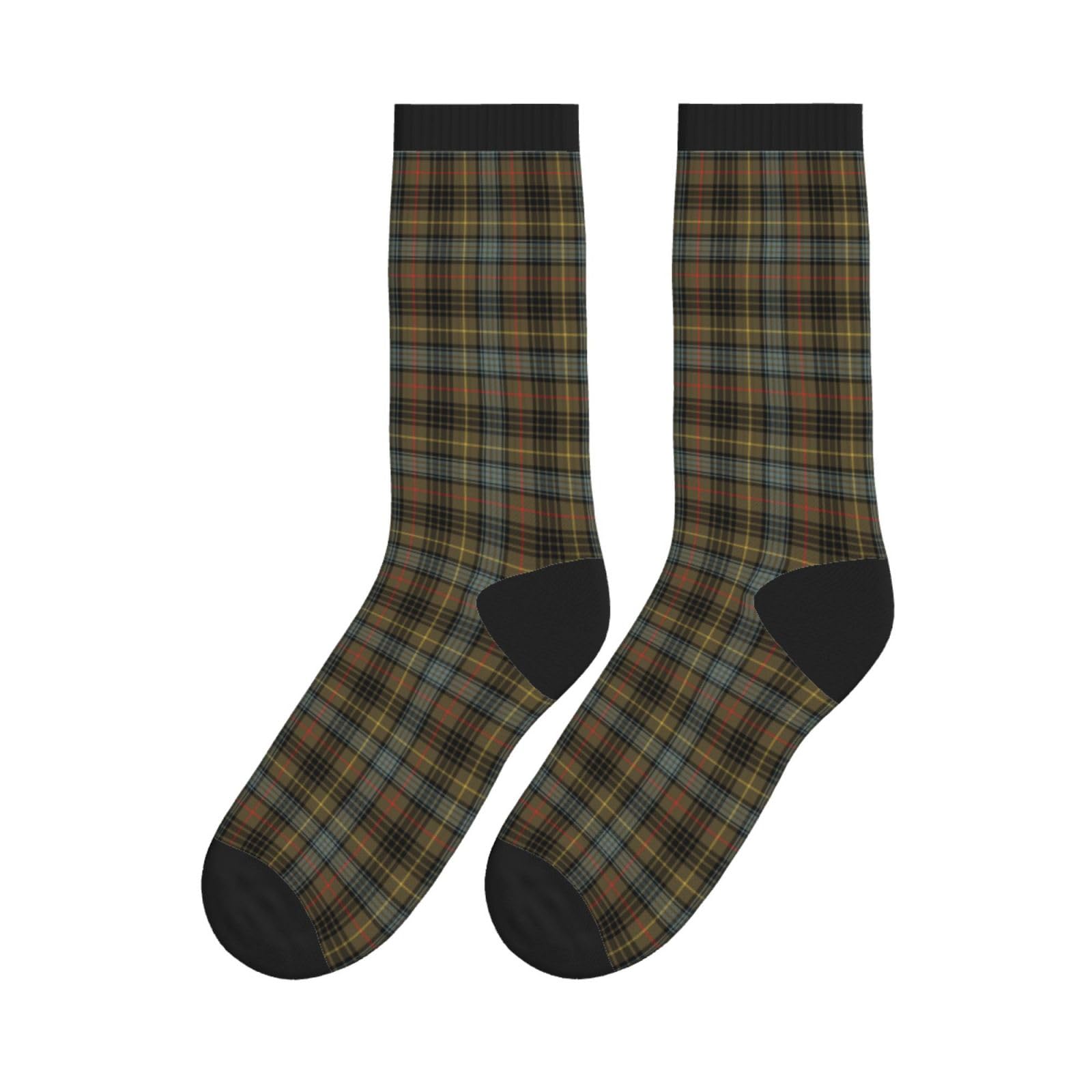 SMAZDFXX Casual Socks Clan Stewart Hunting Weathered Tartan Crew Tube Socks Sport Running for Men Women