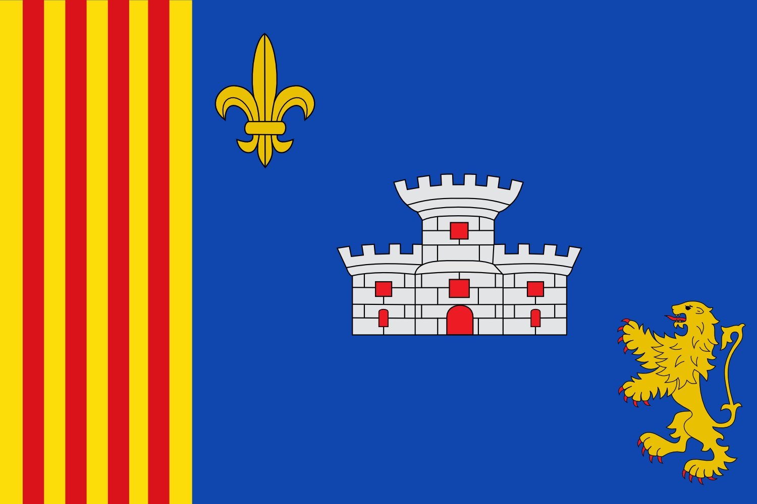 Drapeau Benavarri haut de gamme | Finition paysage 90x150cm