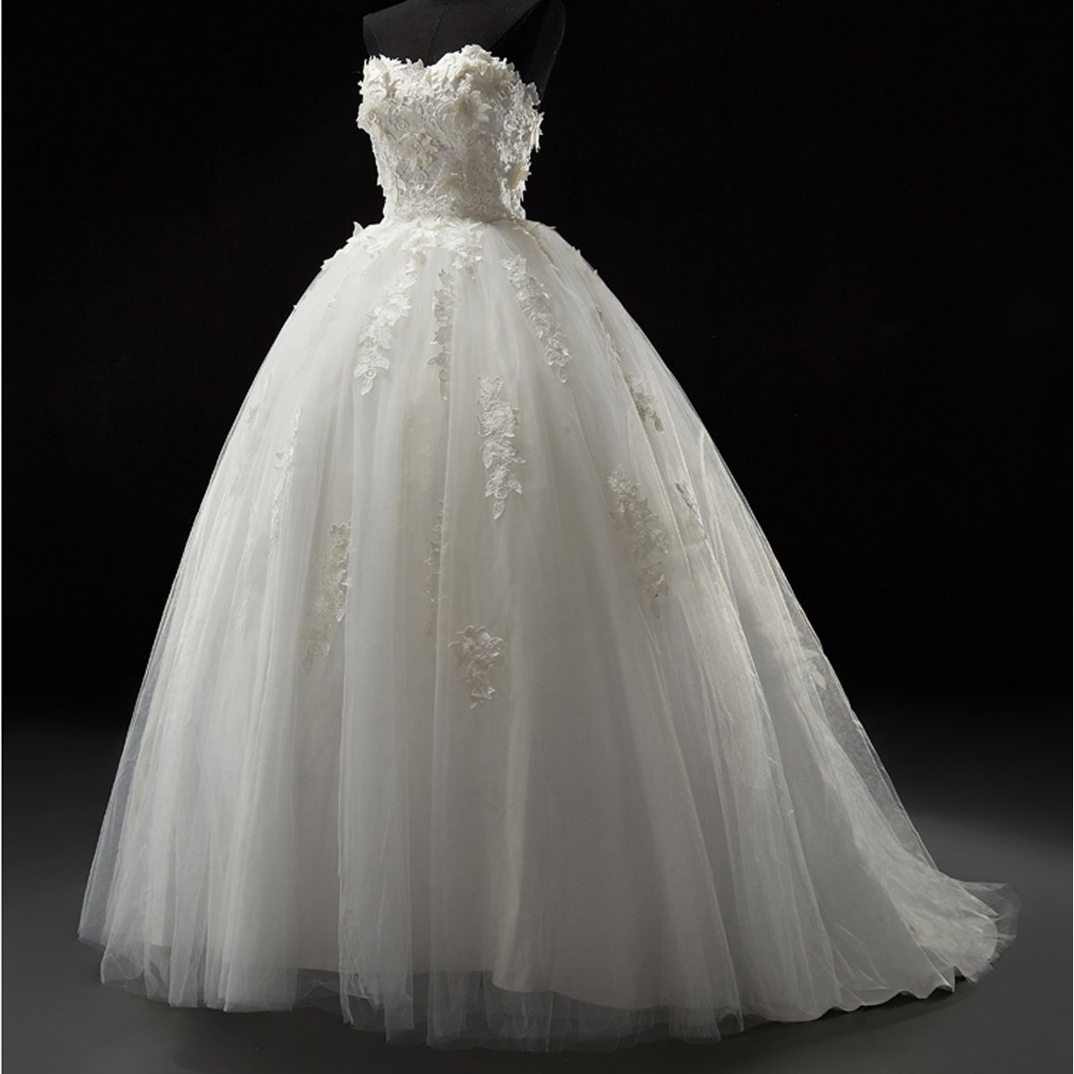Abito da Sposa Lungo in Pizzo A-Line delle Donne, Fuori Spalla Abito da Sposa