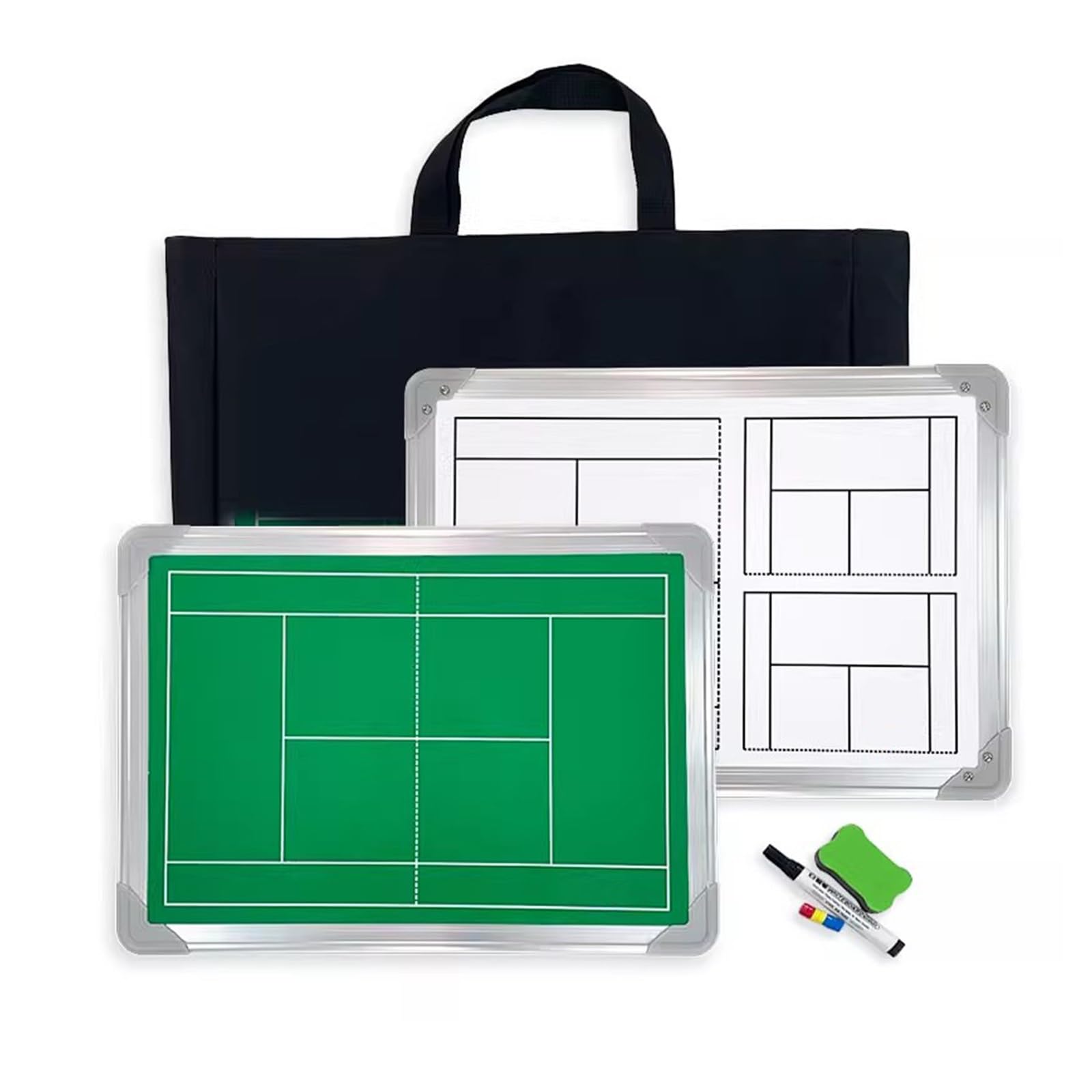 Lavagna Tattica Portatile da Allenamento per Tennis, Lavagna per Allenatori Cancellabile A Secco, Portablocco per Istruttore Lavagnetta Strategie, per Competizioni e Allenamento