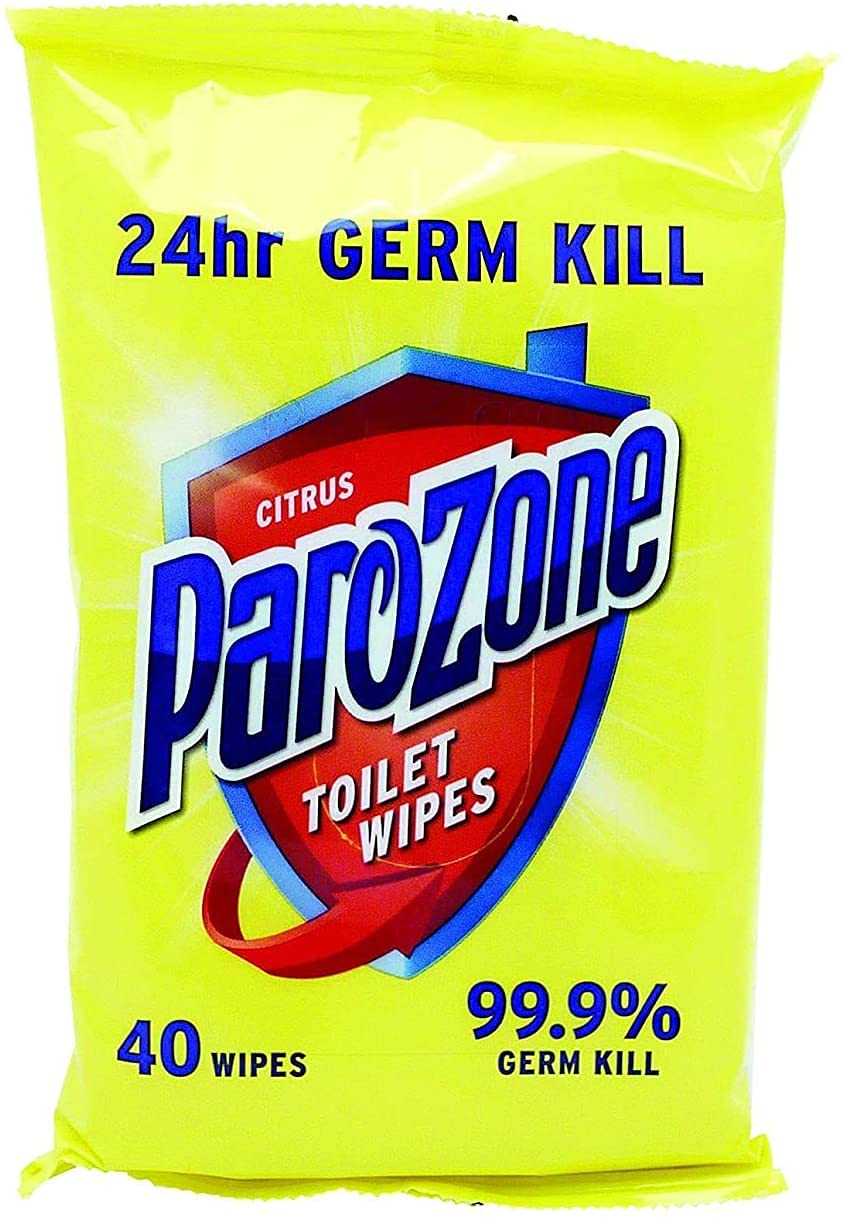 2 x 24 Hrs Germ Kill Citrus Toilet Wipes, 320 Wipes