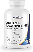 Vista 4 de Nutricost Ácido alfa lipoico 600 mg, 240 cápsulas y acetil L-carnitina 500 mg, 180 cápsulas