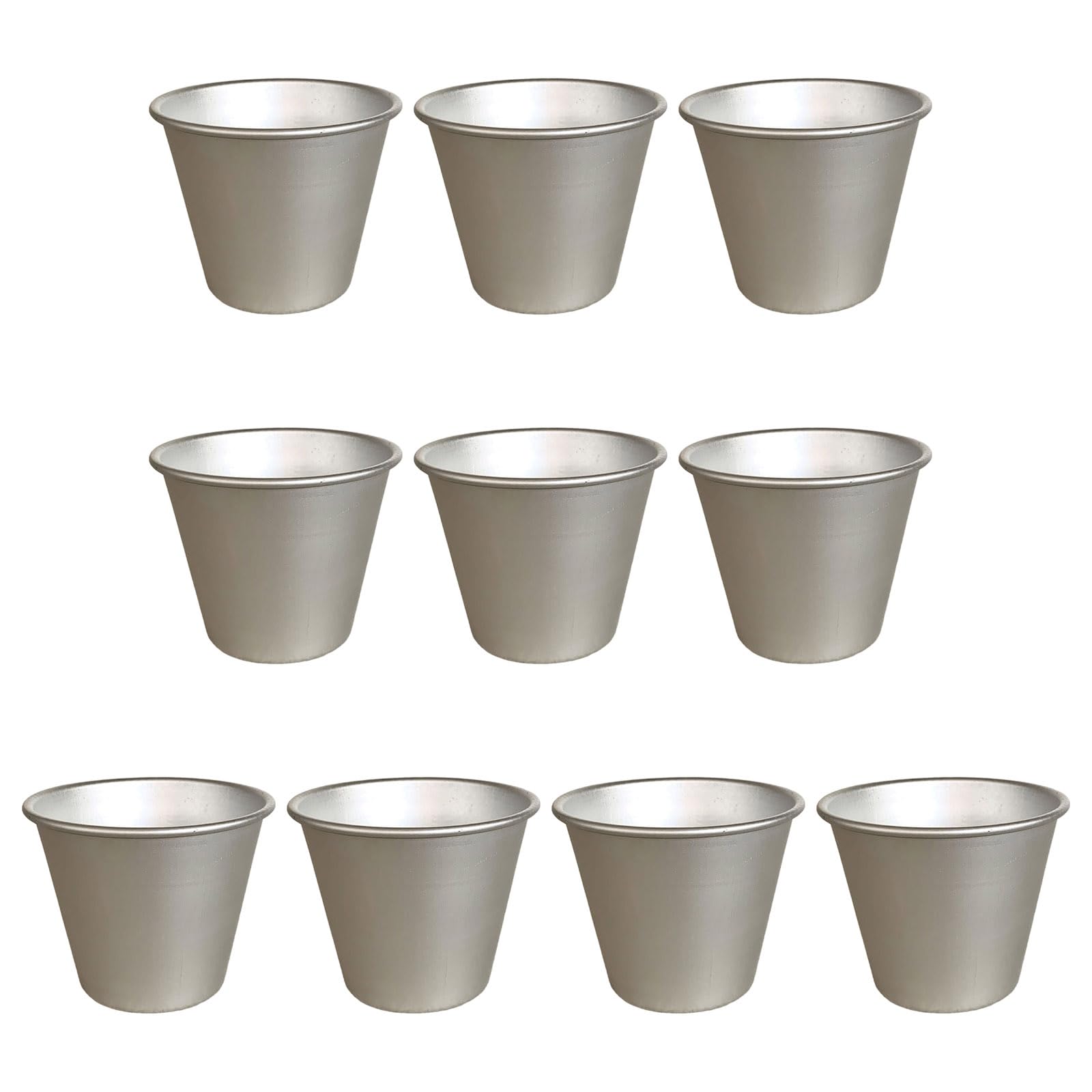 KRYTJACZ Of 10 Nonstick for Eggs Tart and Cupcakes Bakings Cup Cookie Aluminums Darioles Molds Metal Bakings
