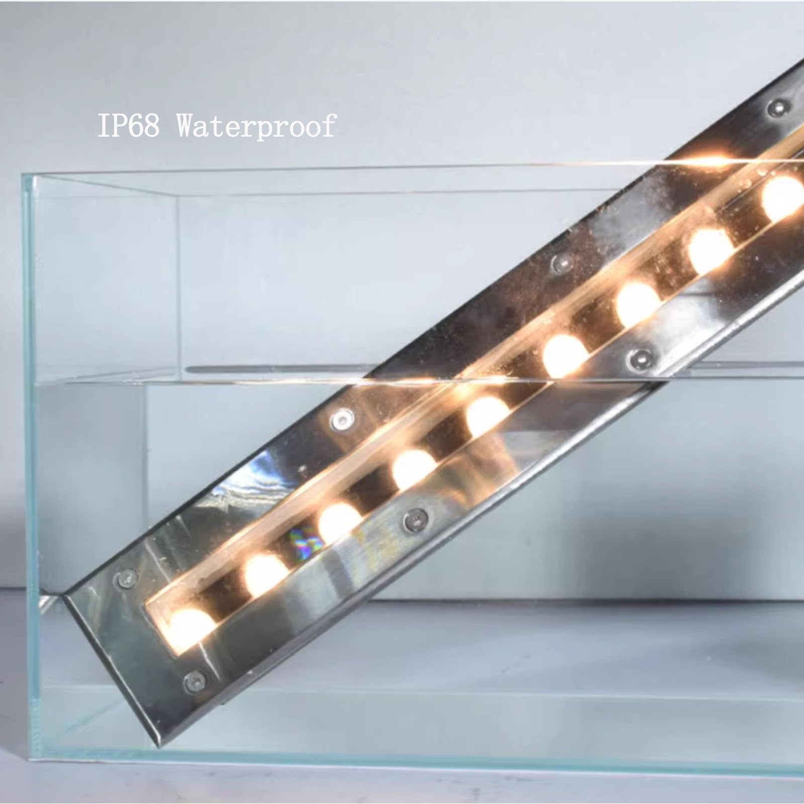 Faretti Subacquei Da Incasso - Faretto A Fascio LED Luci, Luci Subacquee A Strisce LED Impermeabili IP68 Faretti Per Piscina In Acciaio Inossidabile, Luce Subacquea Rettangolare Da 24V(Warm White,9W-3
