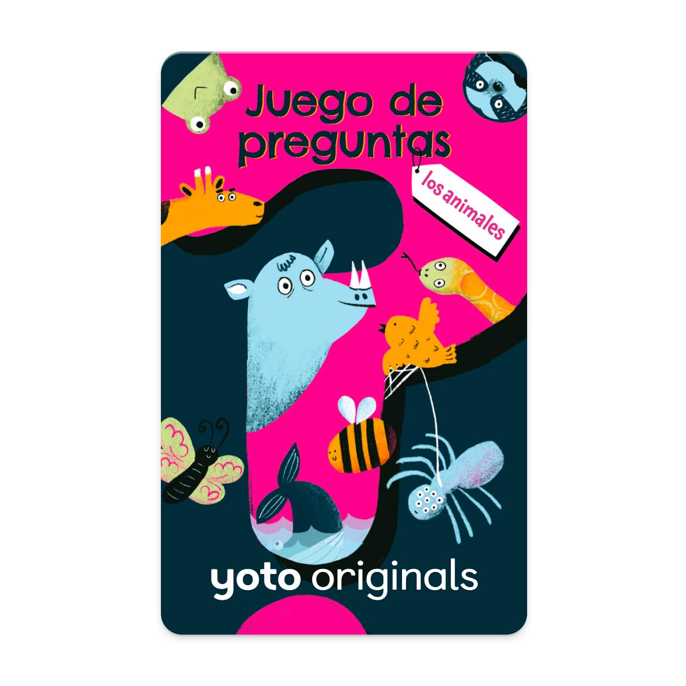 Yoto Juego de Preguntas: los Animales (Castilian) – Tarjeta Audio en español sin Pantallas. Quiz y Juegos interactivos para niños. Compatible con Yoto Player y Mini. Edad 5+.