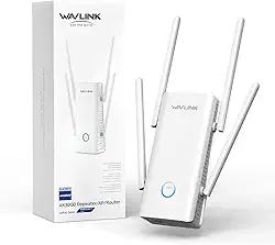 WAVLINK AX3000 repetidor/AP/roteador Wi-Fi 6 de banda dupla, novo amplificador Wi-Fi 2025 com largura de banda de 160 MHz, antenas 5 x 5dbi, suporta formação de feixe, coloração BSS, OFDMA, cobertura