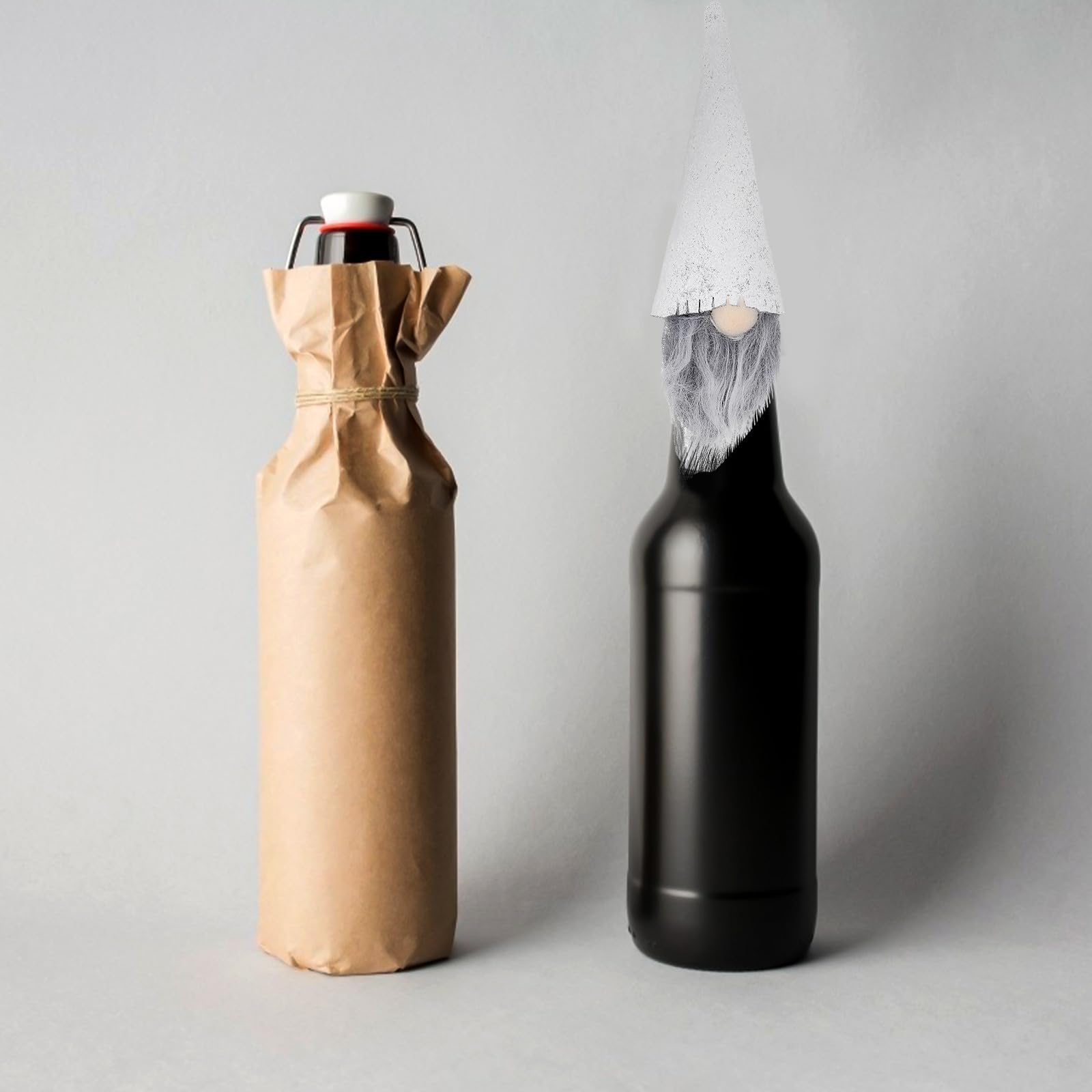 BESPORTBLE 10 Pièces Housse de Bouteille de Fête Blanche en Tissu Non Tissé Poupée sans Visage, Décoration Délicate et Bien Conçue pour Scène de Festival de Noël