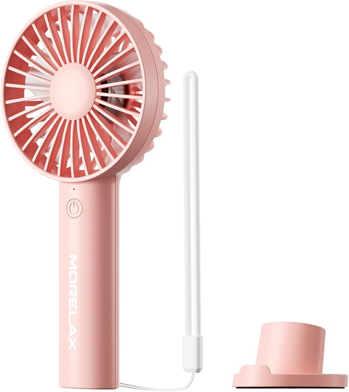 Jancane Handheld Fan, Portable Fan, 4000mAh Rechargeable Personal Fan, 10H Battery, Strong Wind, Small & Powerful, Cute Design for Travel, Makeup, Girls Women Summer Travel Essential Gift