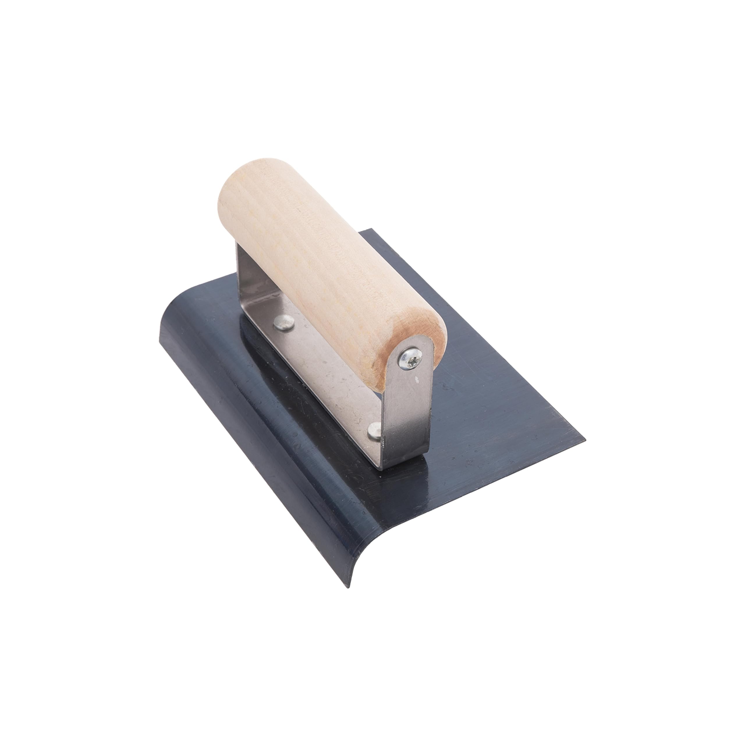 Frattazzo per bordi Marshalltown, R 3mm, L 10mm con manico in legno in acciaio blu, dimensioni cazzuola: 152x102 mm