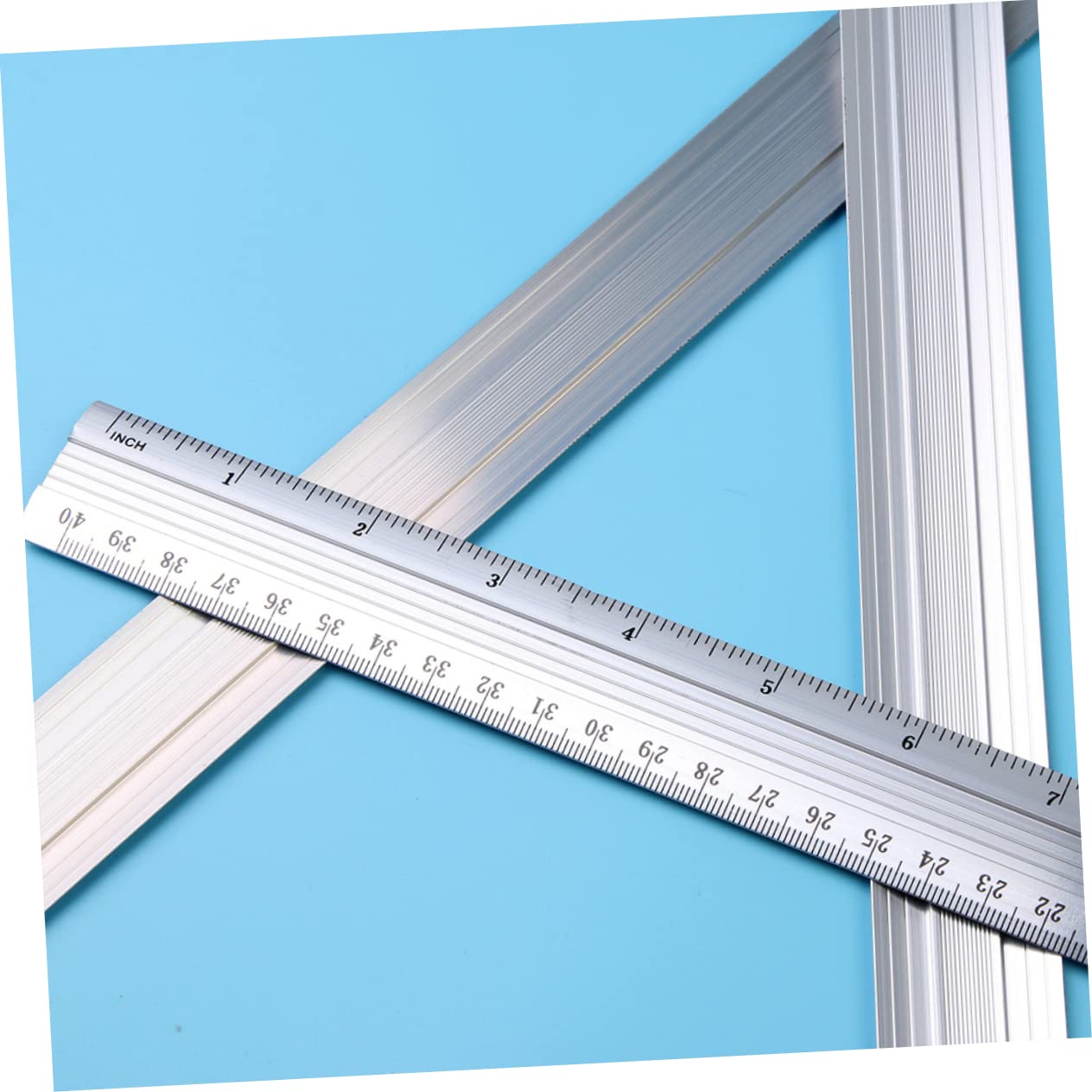 Uonlytech Set Di 30 Righelli in Metallo Da 15 Mm A 50 Mm Righello Metrico Set Di Cancelleria Per Studenti Strumento Compatto Per Studenti